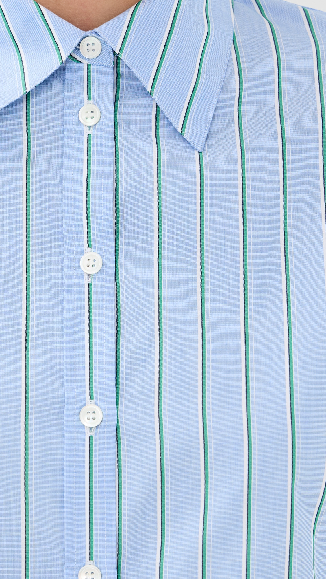 Vera Striped Organic Cotton Poplin Shirt - 5
