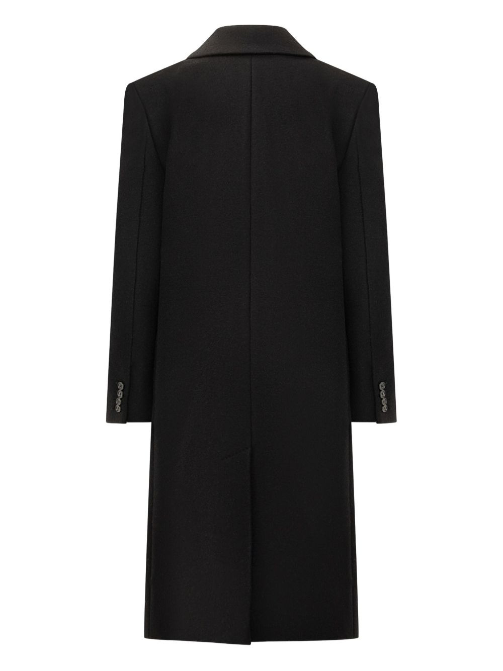 single-breasted wool coat - 3