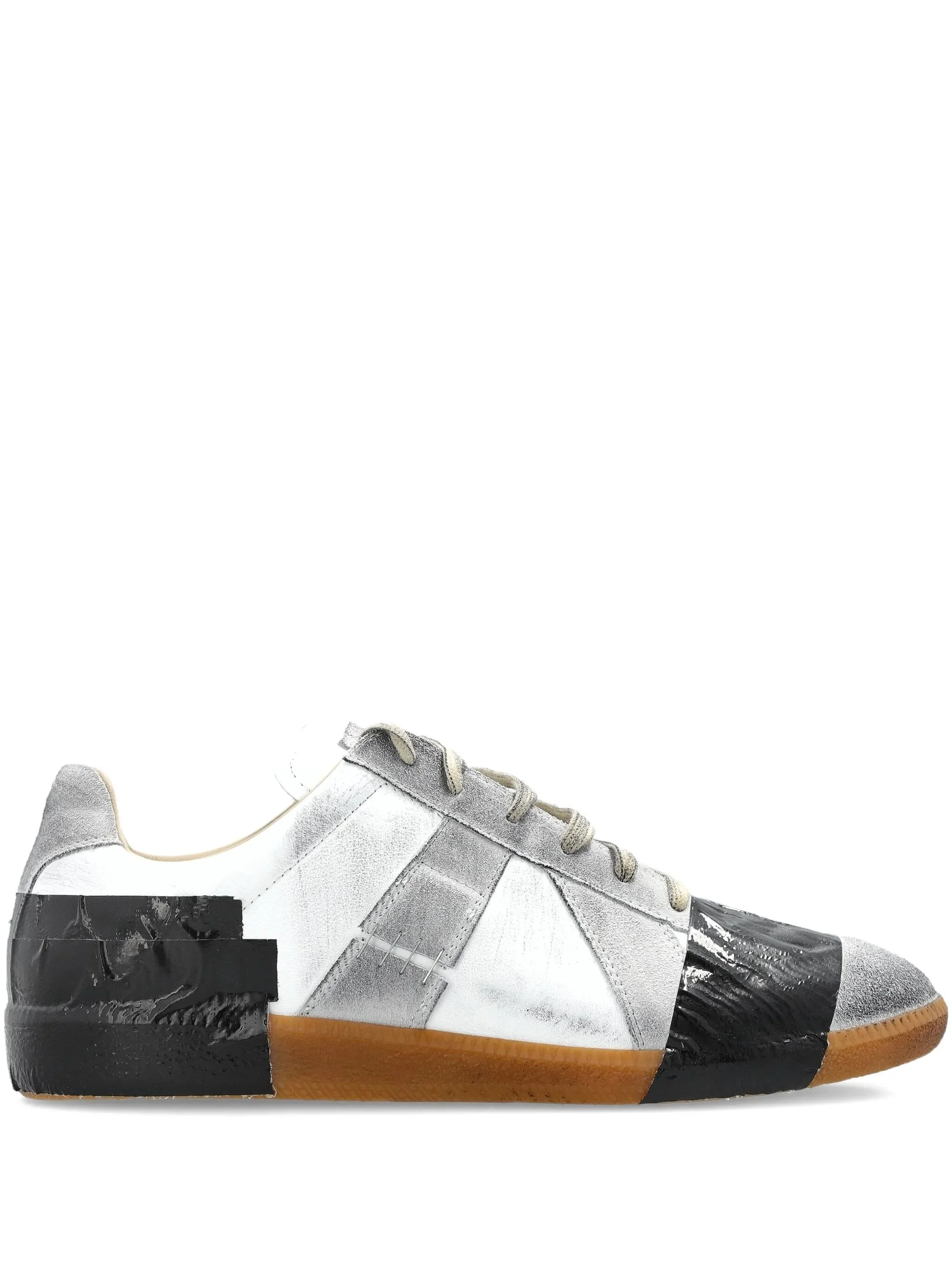 Maison Margiela Weathering-effect Panelled Lace-up Sneakers - 1