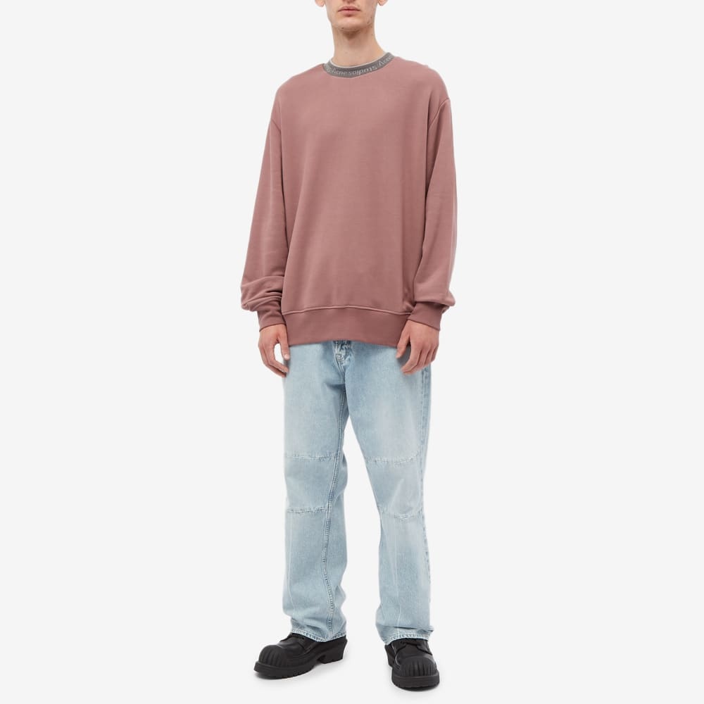 Acne Studios Fulton Reverse Logo Rib Crew Sweat - 5