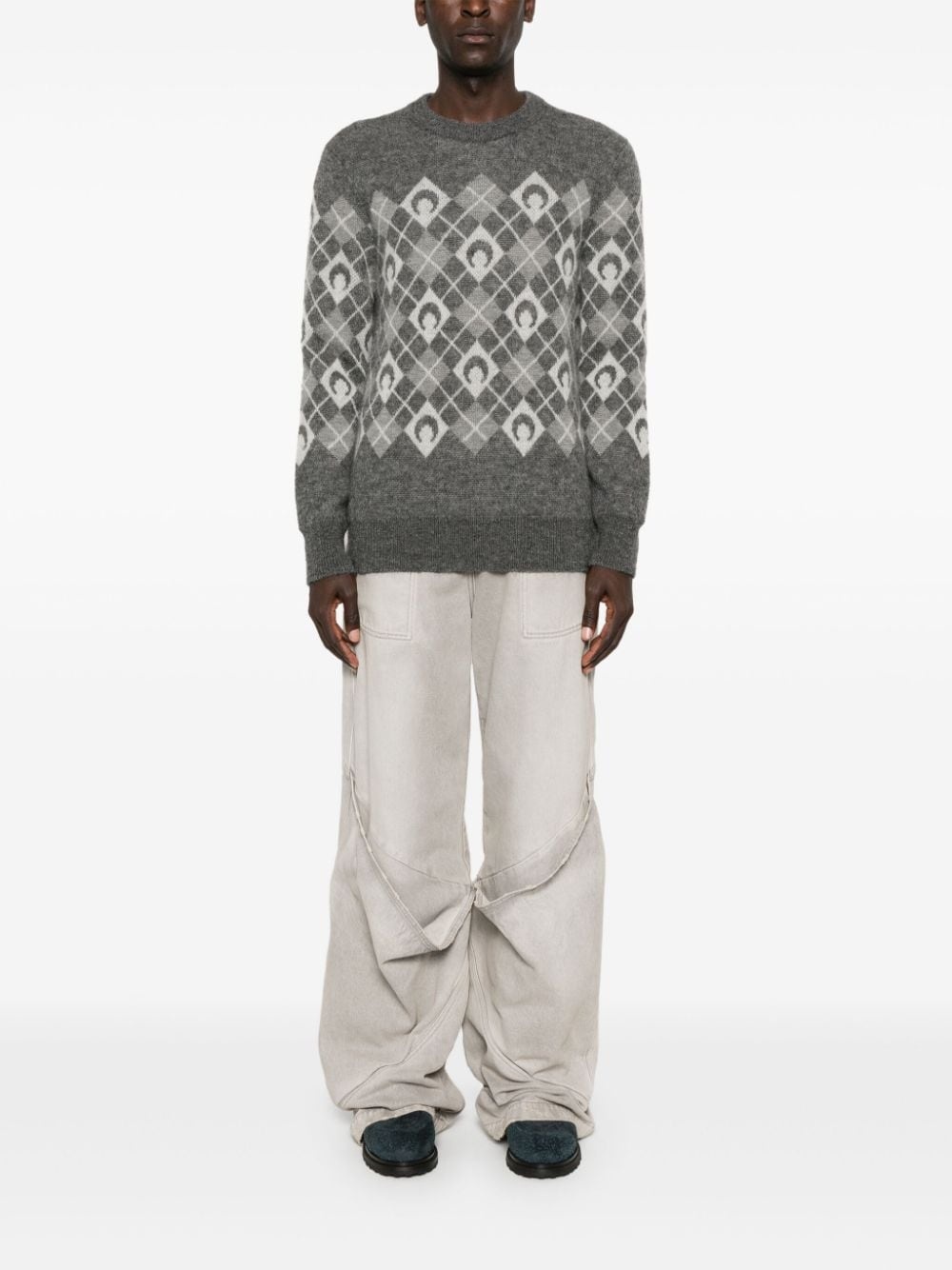 argyle intarsia-knit sweater - 2