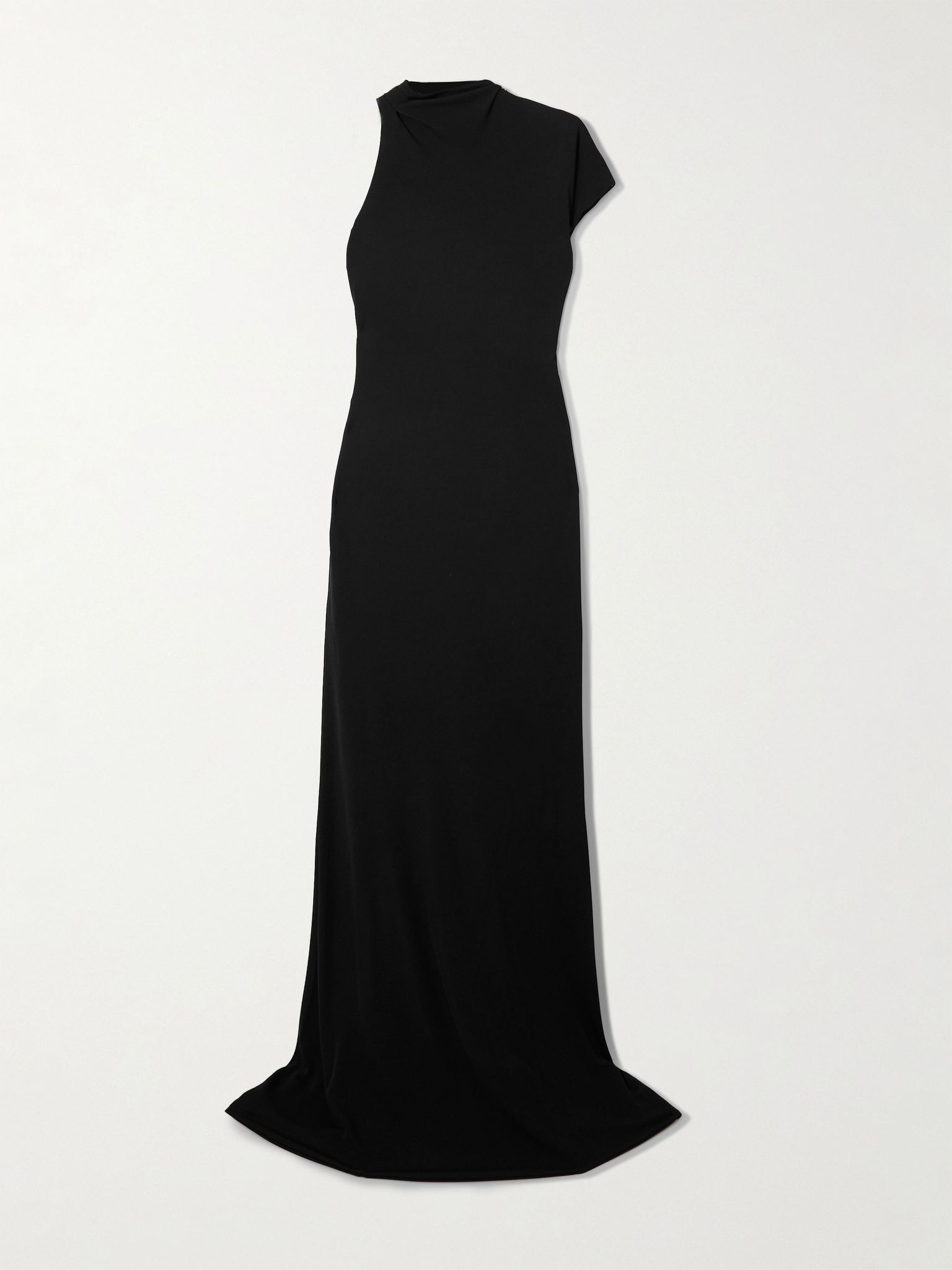 One-sleeve jersey gown Black - 1