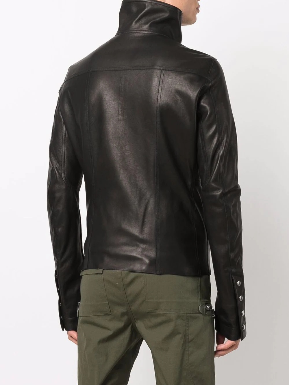 asymmetric leather jacket - 4