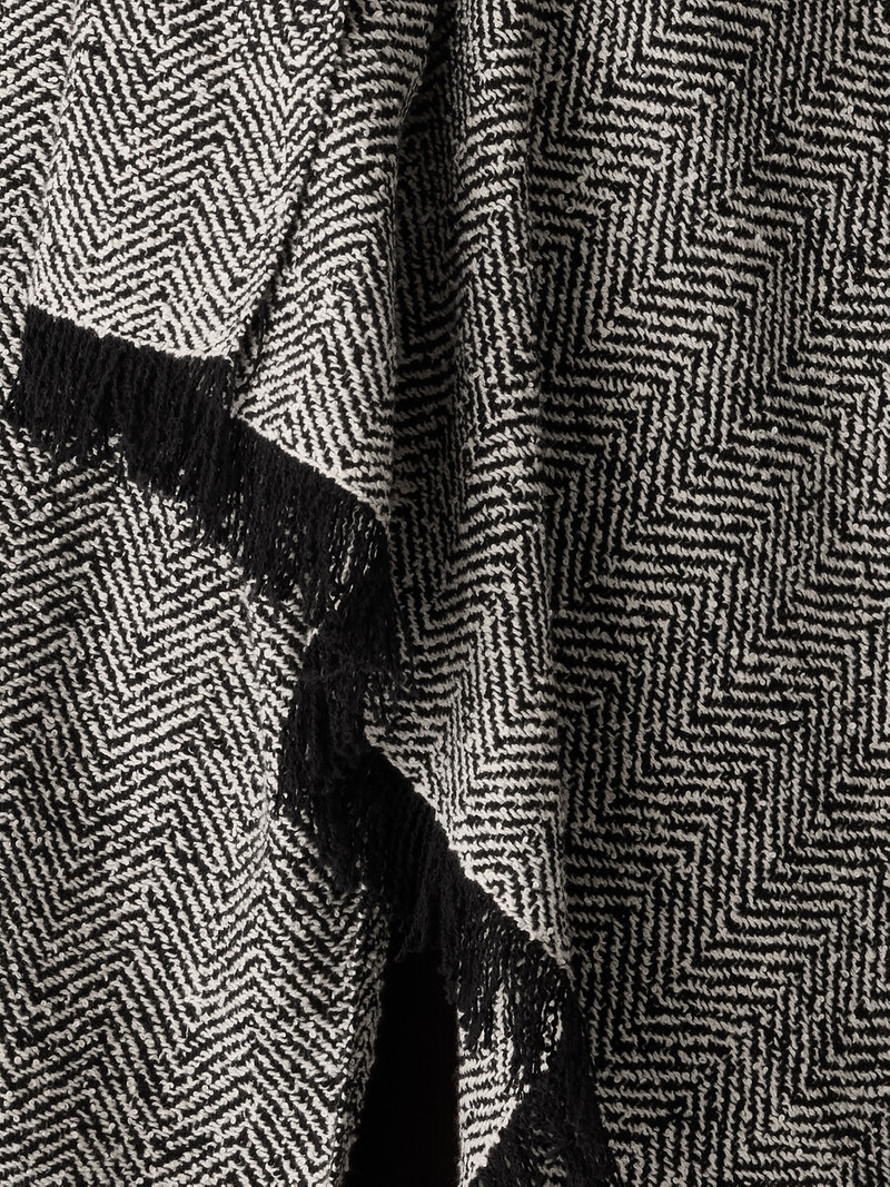 Handloomed Organic Cotton Herringbone Scarf 4