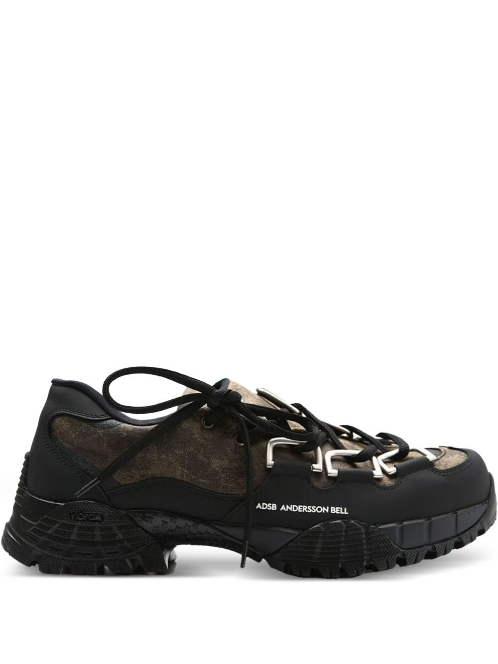 lace-up panelled trainers - 1
