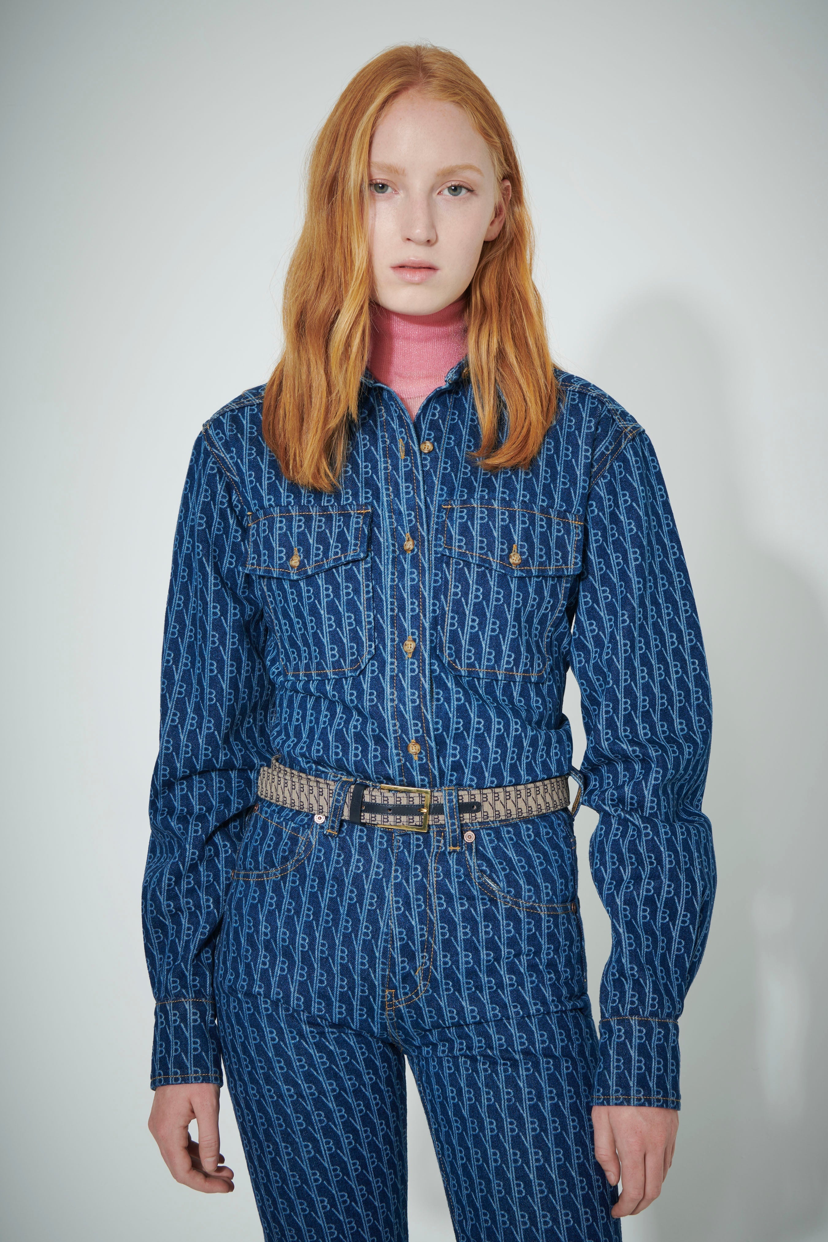 Denim Utility Shirt in VB Monogram - 3