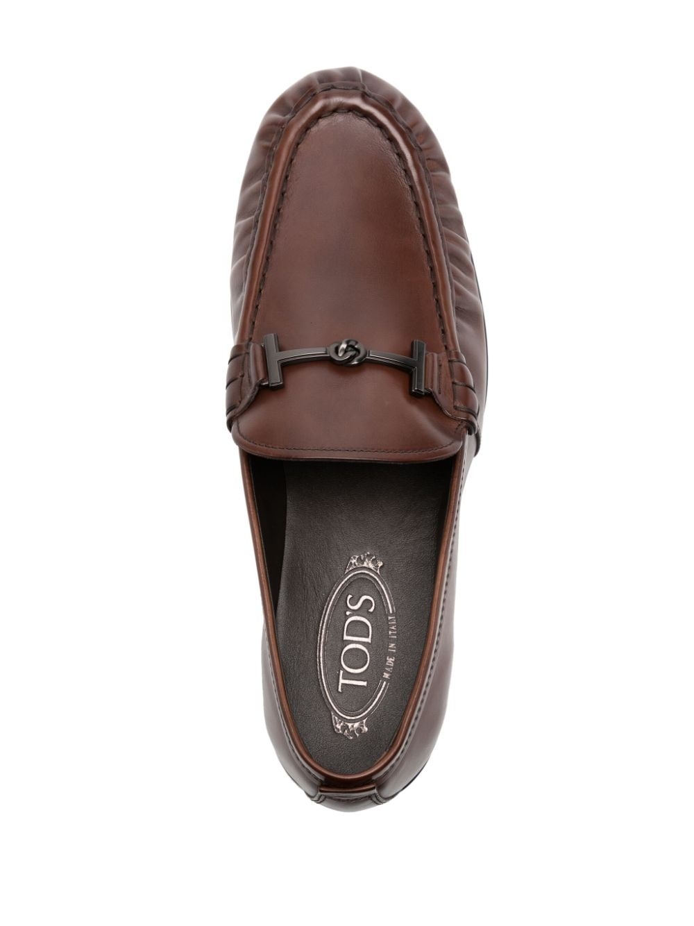 logo-horsebit leather loafers - 4