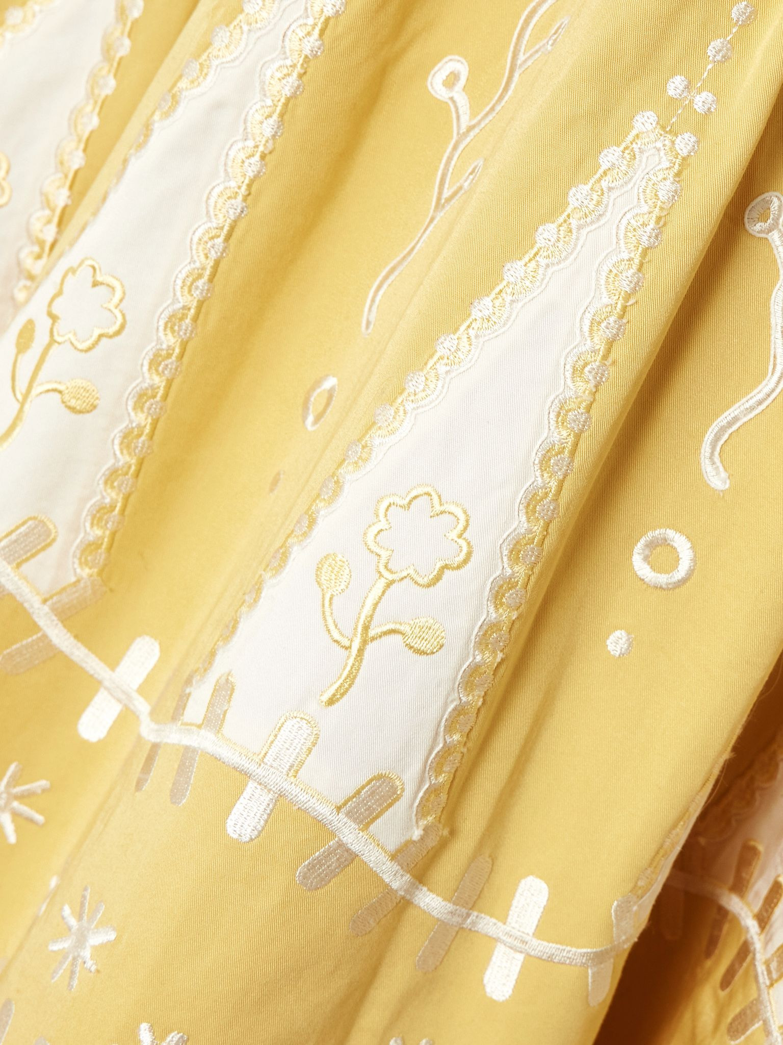 Amelianna embroidered cotton maxi skirt Yellow - 4