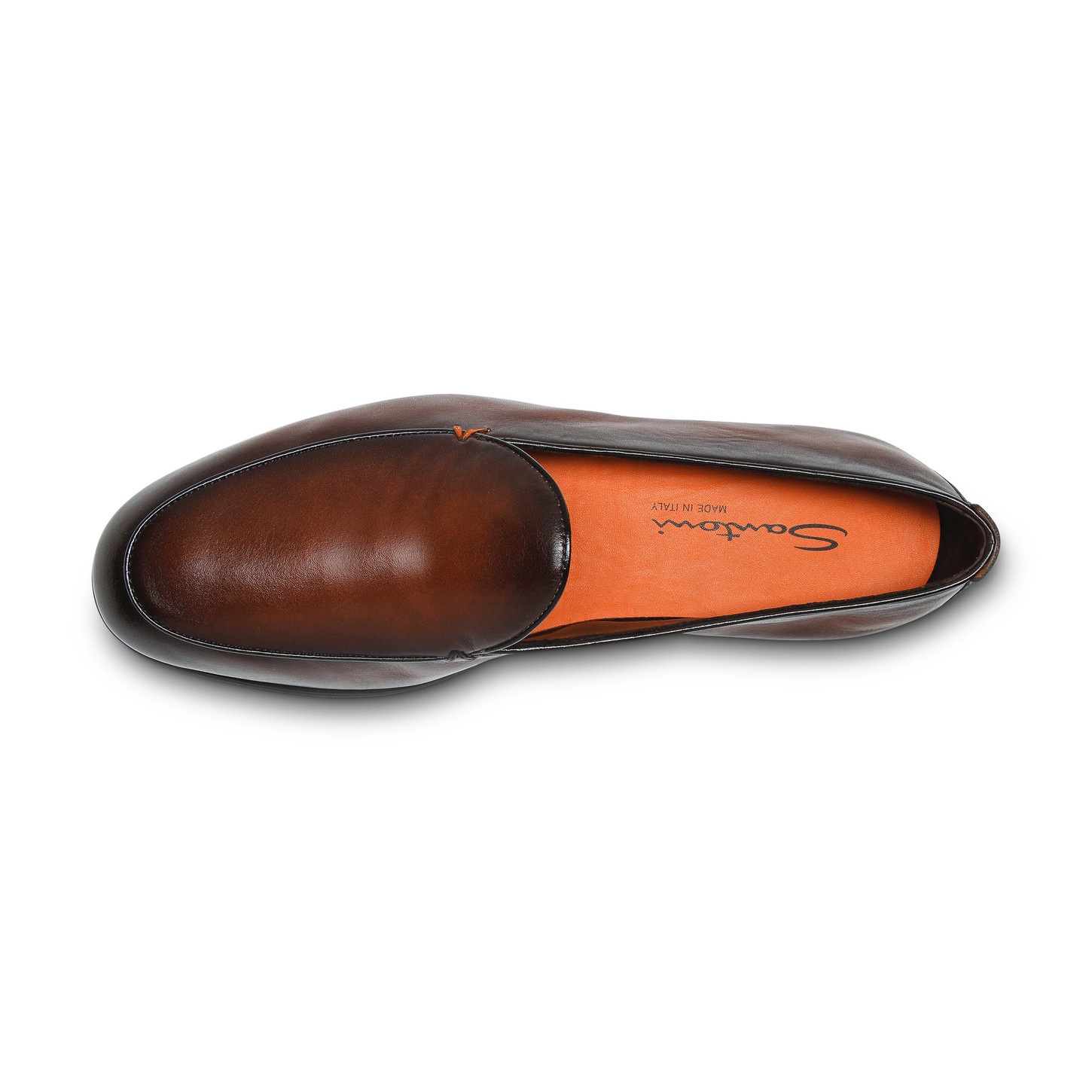 Men's dark brown leather loafer - 5