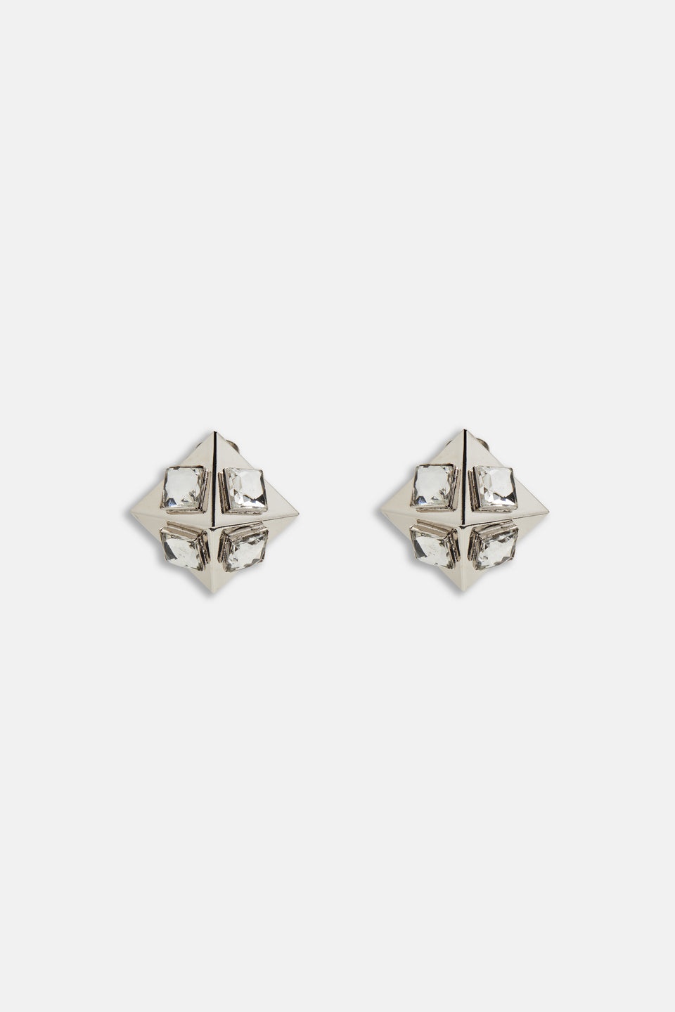 PYRAMID EARRINGS WITH CRYSTALS - 1