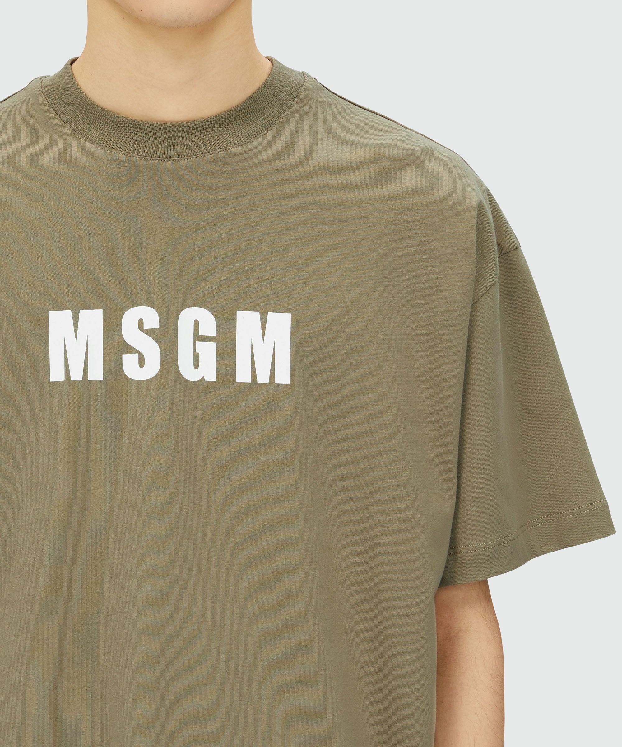 Military green jersey T-shirt with Impact logo - 5