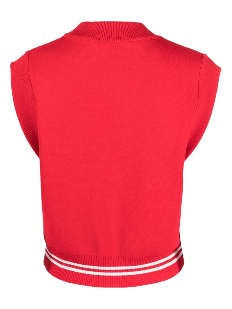 AUTRY embroidered-logo sleeveless sweatshirt outlook