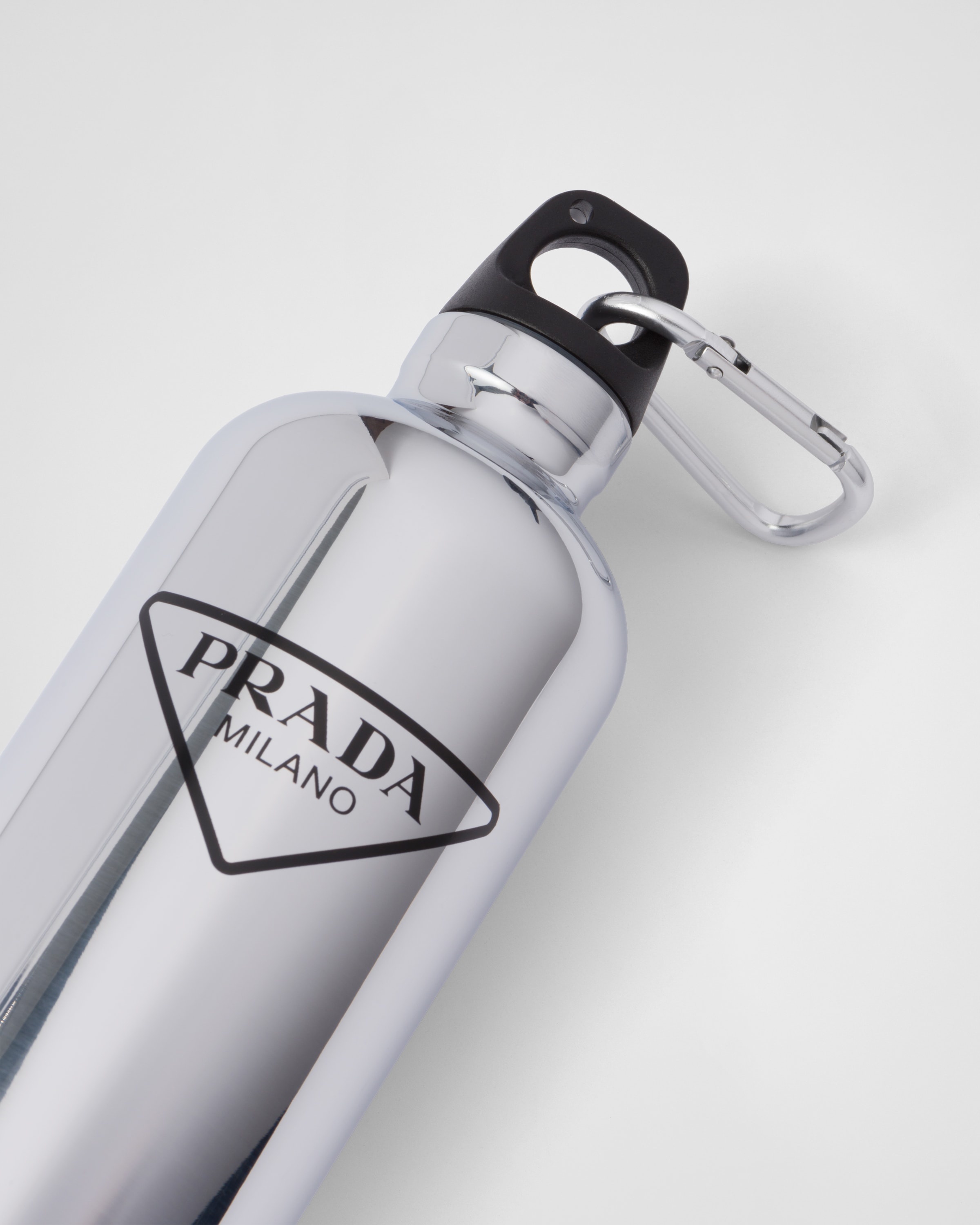 Prada Stainless Steel Insulated Water Bottle, 500 mL, Unisex, Silver