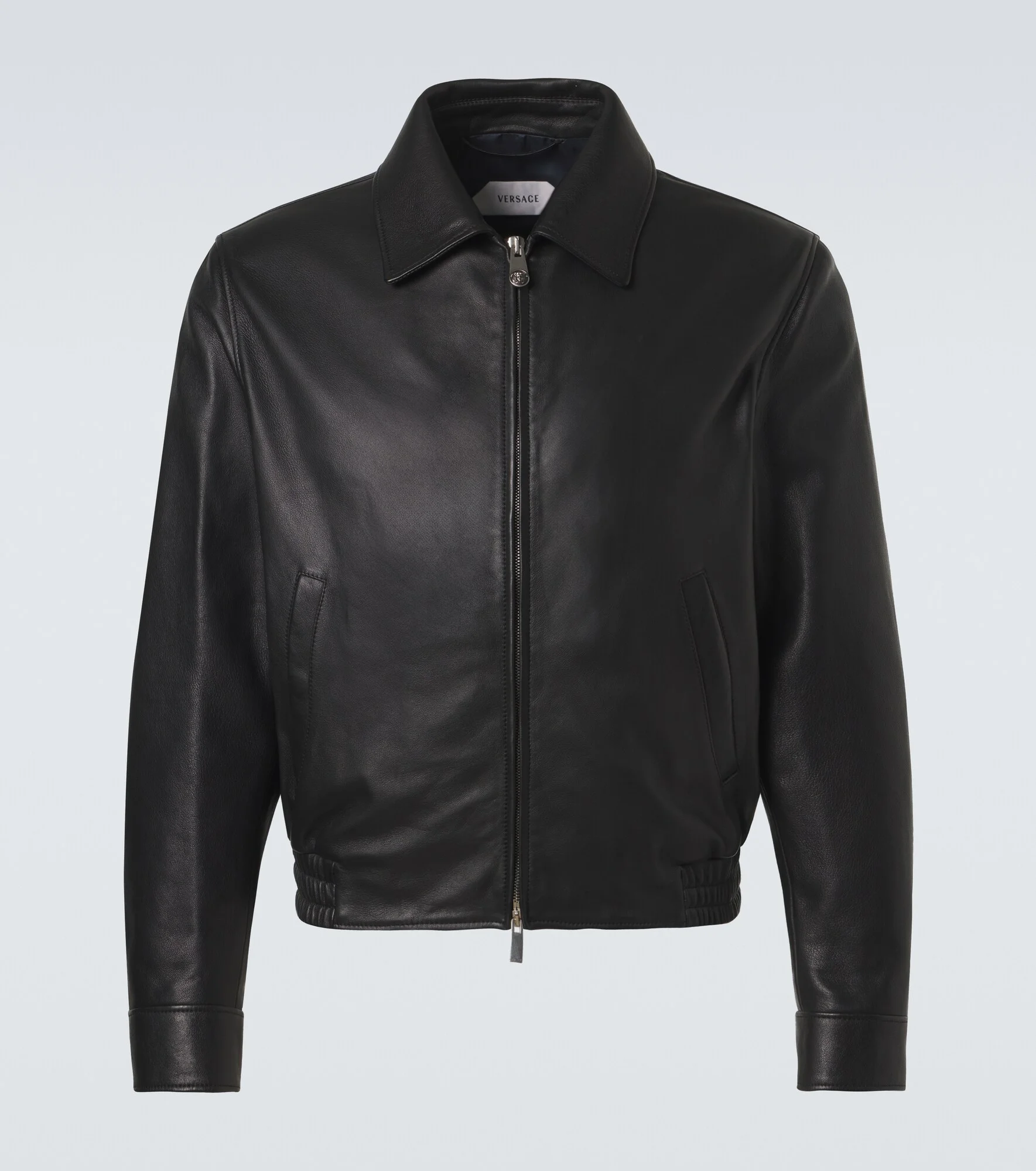 Leather blouson jacket - 1