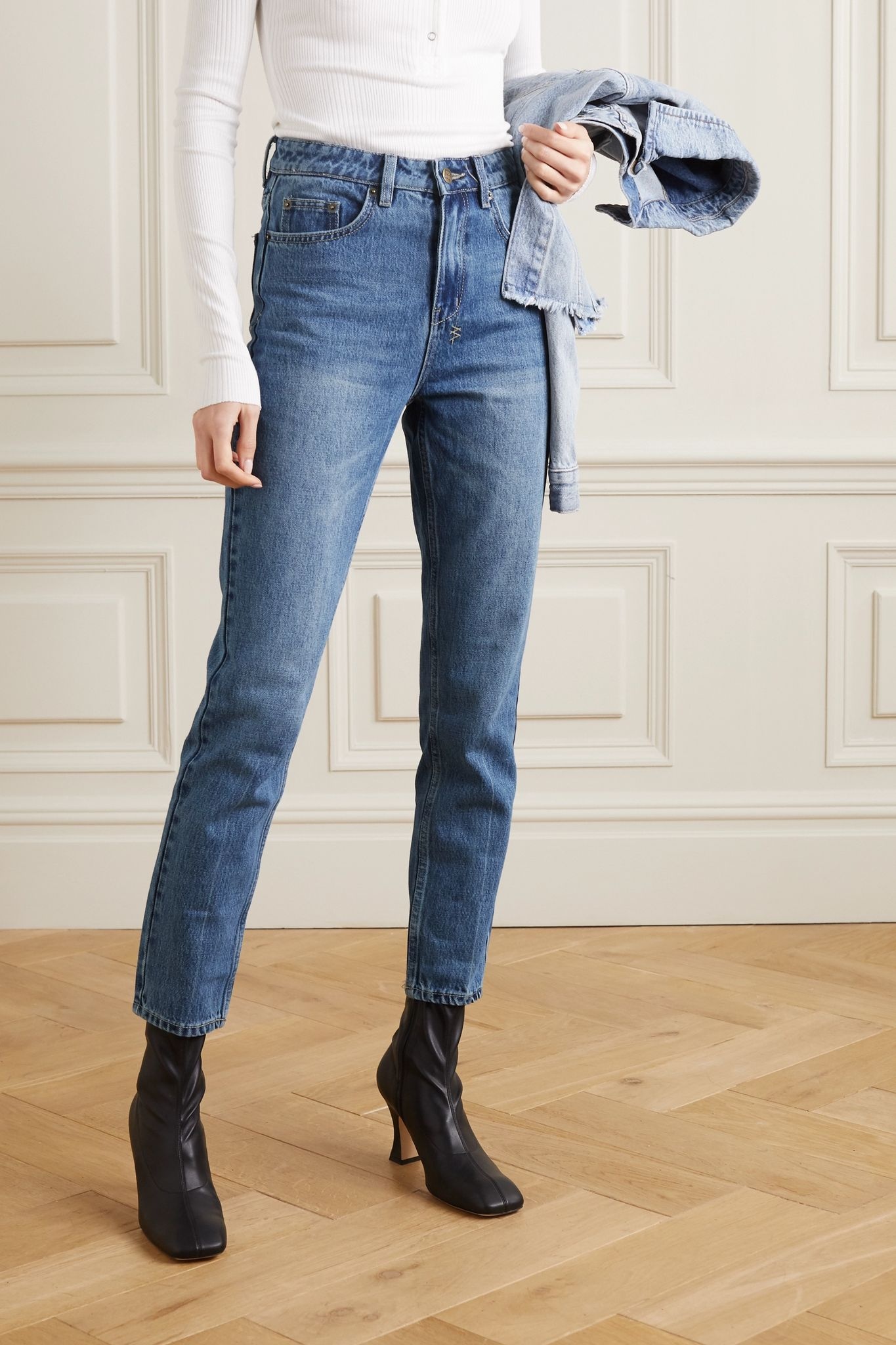 Slim Pin cropped high-rise slim-fit jeans - 3