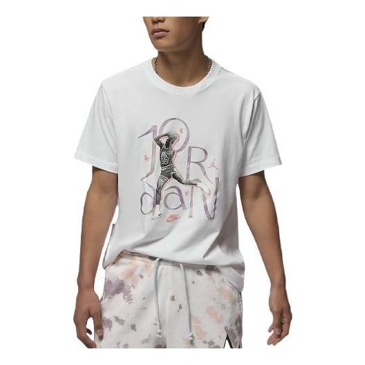 Air Jordan Round Neck Pullover Short Sleeve T-Shirt Men's White DM1457-100 - 1