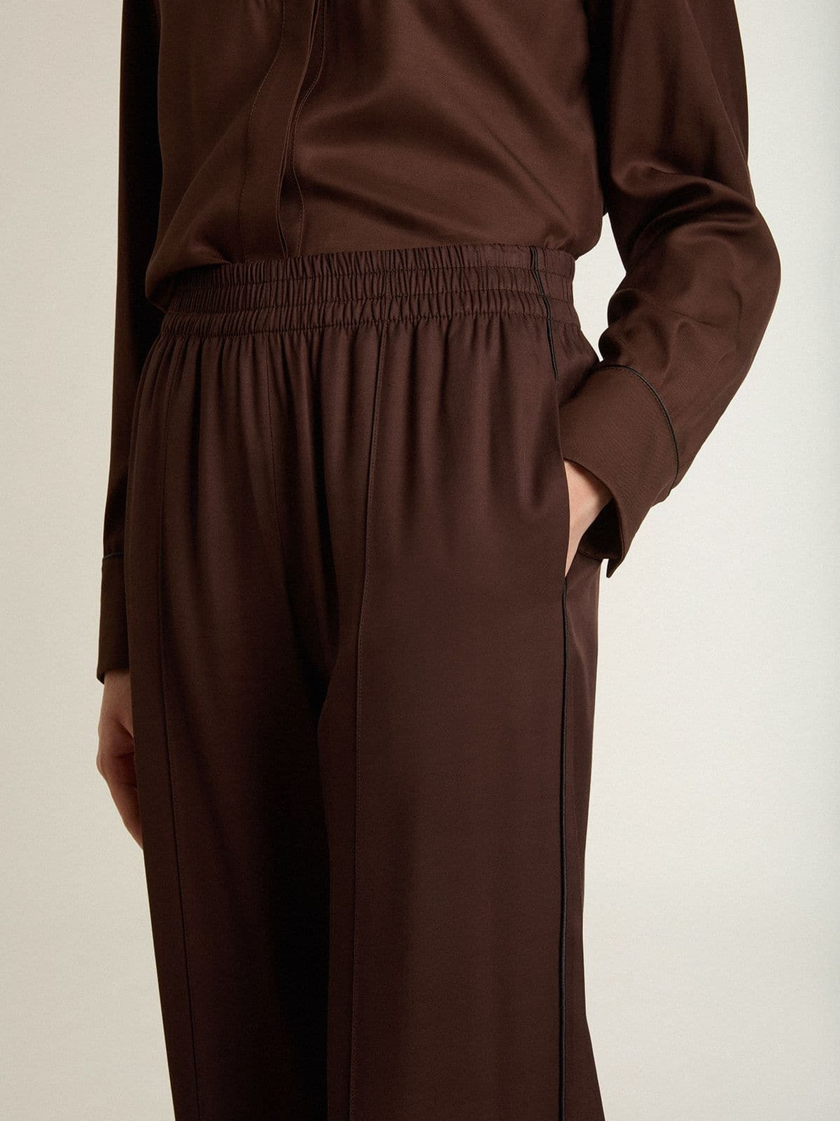 Women's brown jogging pants - 5
