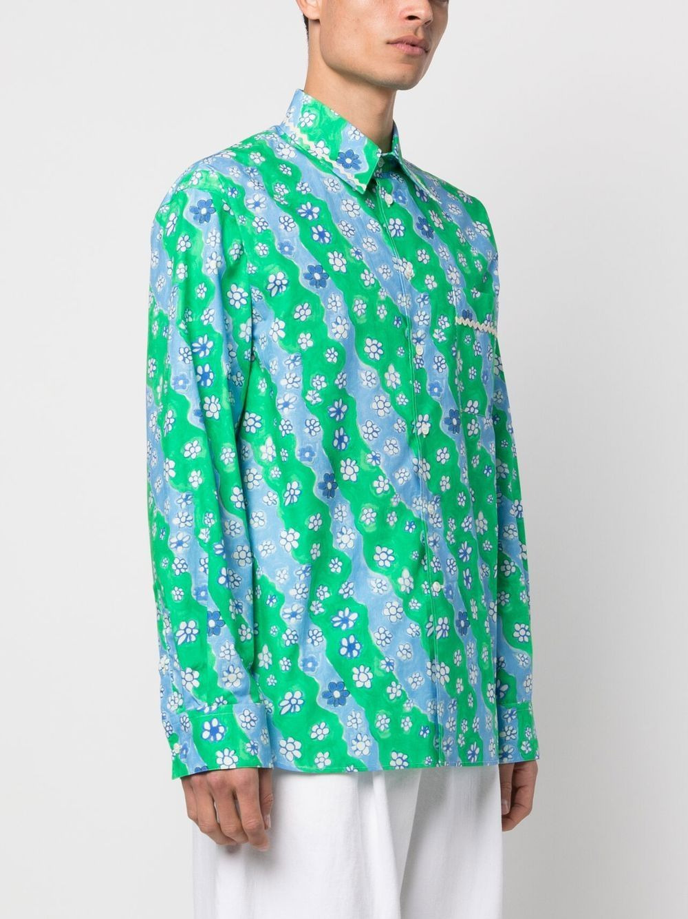 cotton floral-print shirt - 3