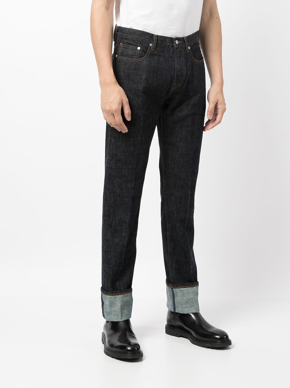 mid-rise straight-leg jeans - 3