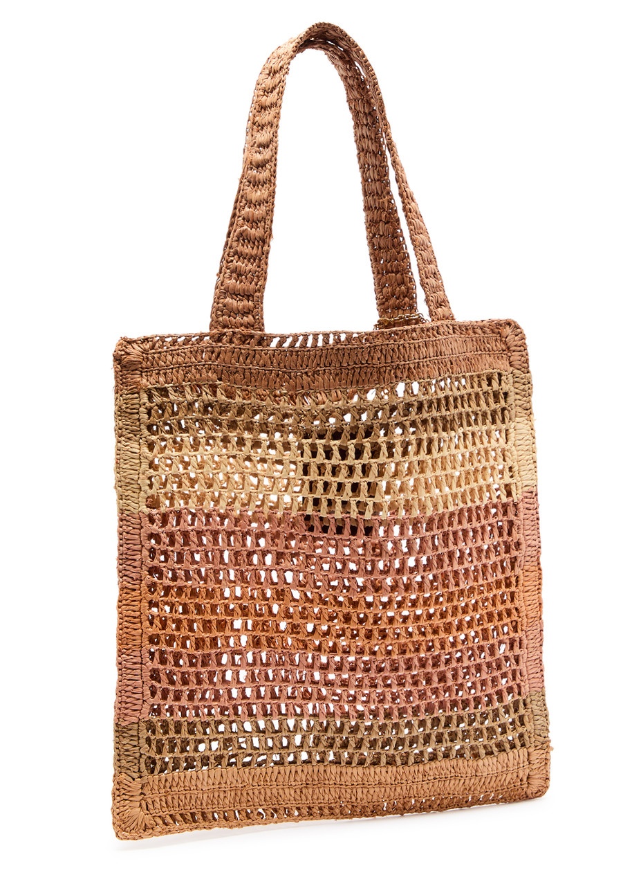 Chloe Summer Banana Logo Raffia Tote - 2