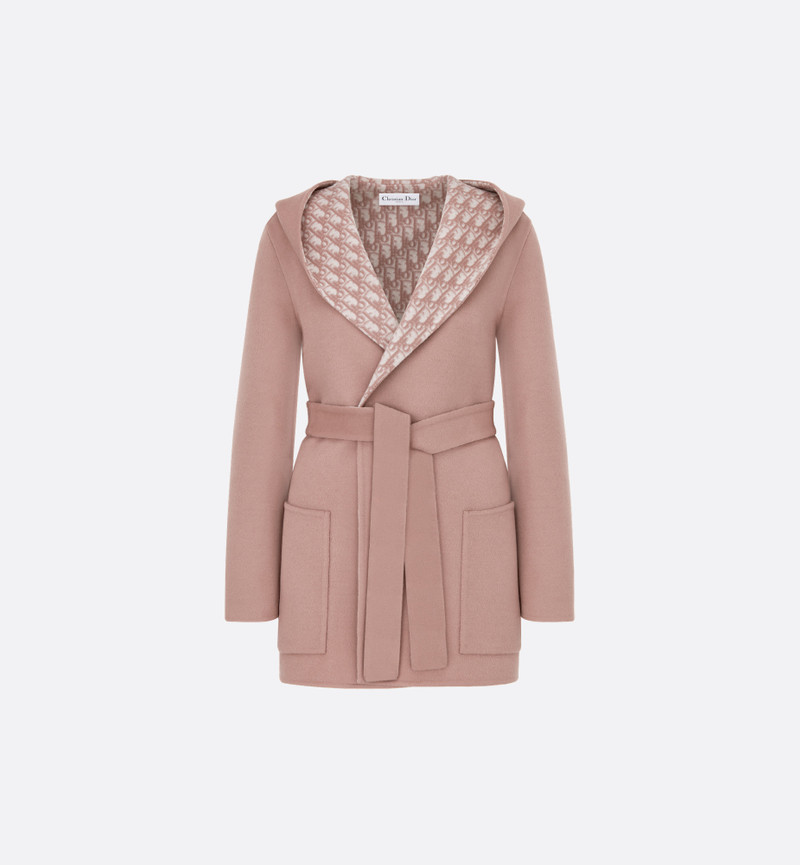 Cropped Coat with Hood and Belt 1