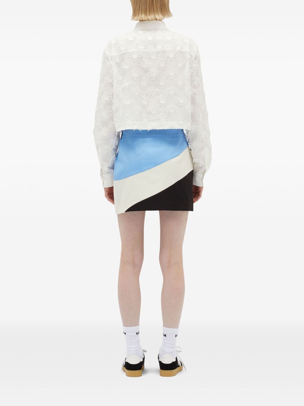 colour-block mini skirt - 4