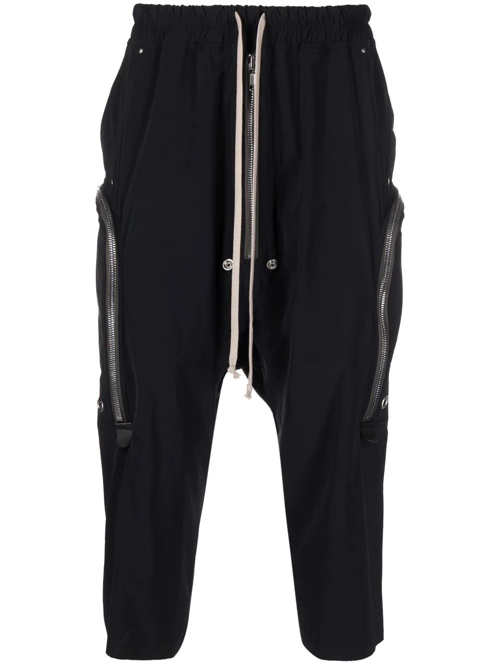 cropped drop-crotch track pants - 1