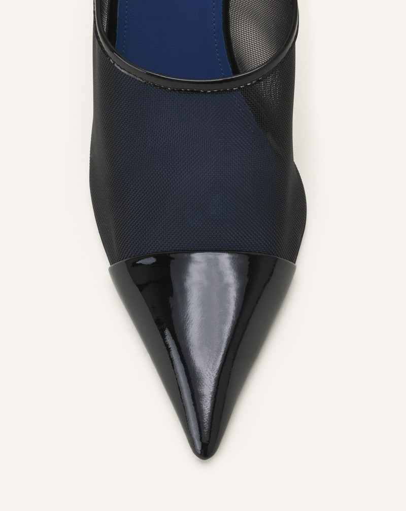 NOCTURNE MULE IN MESH AND PATENT LEATHER 5