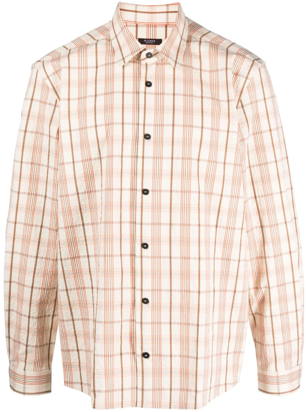 check-pattern long-sleeve shirt - 1