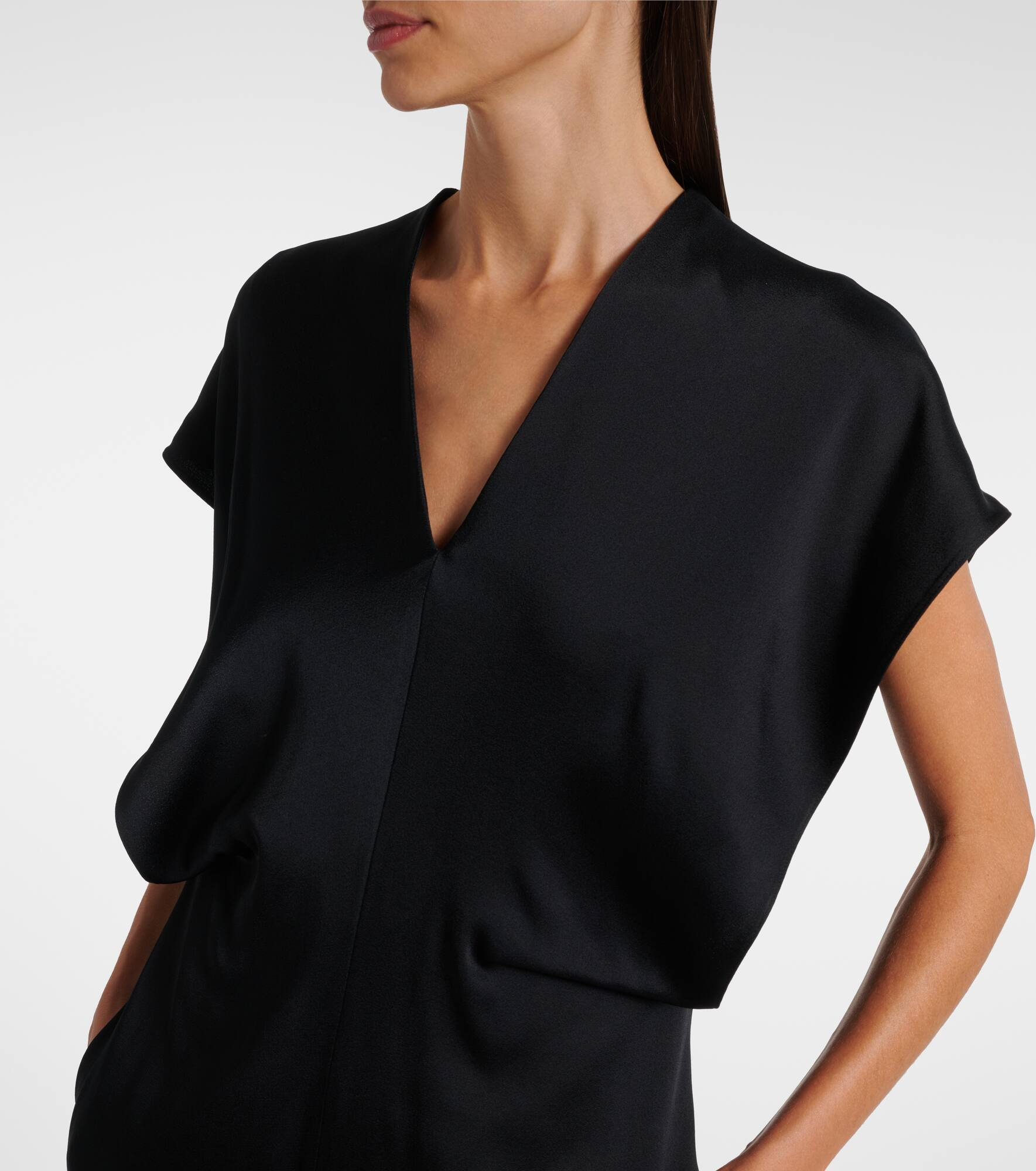 Satin midi dress - 4