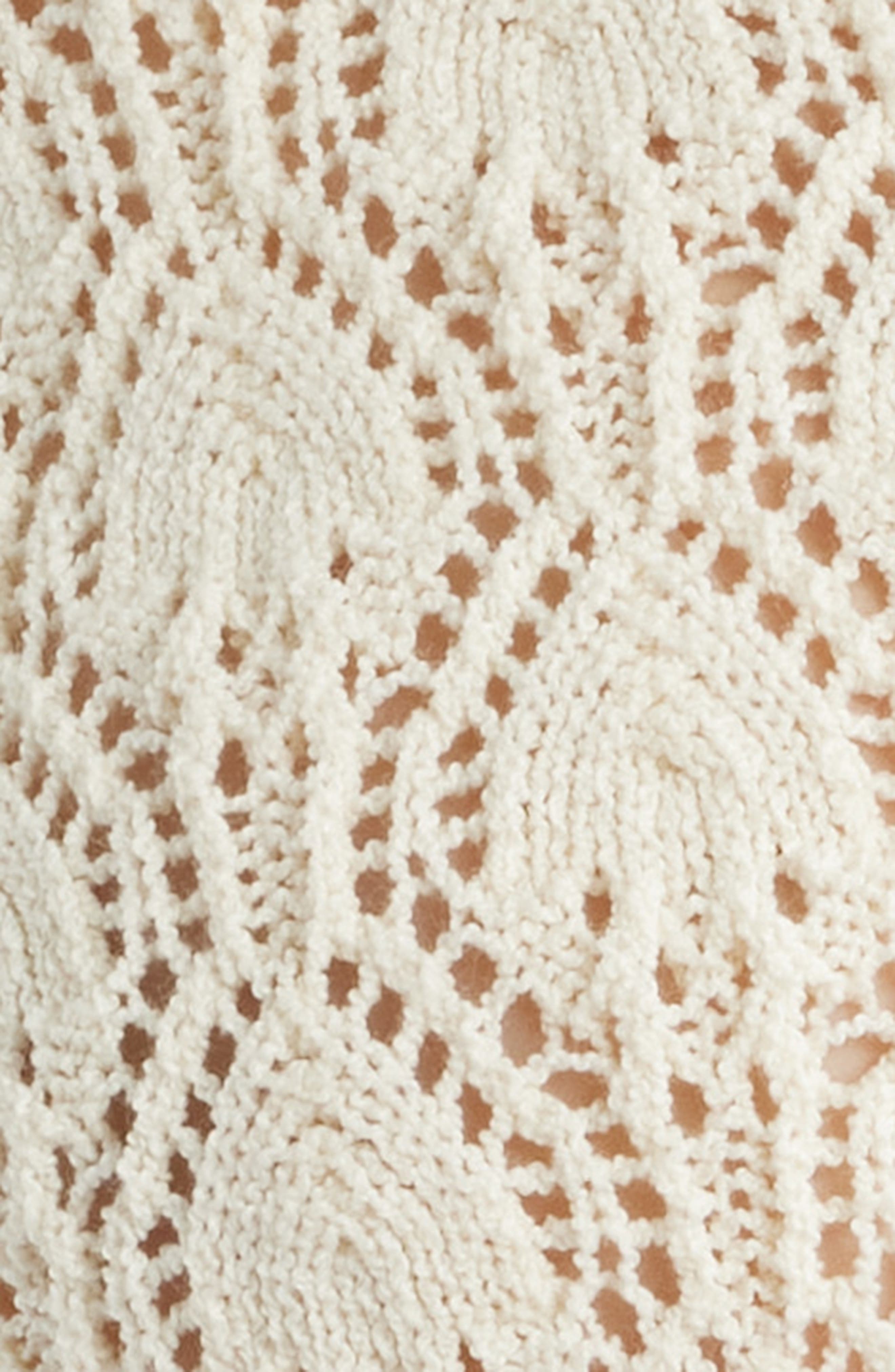 FRAME The Rookie Open Stitch Cardigan in Cream Multi at Nordstrom - 6