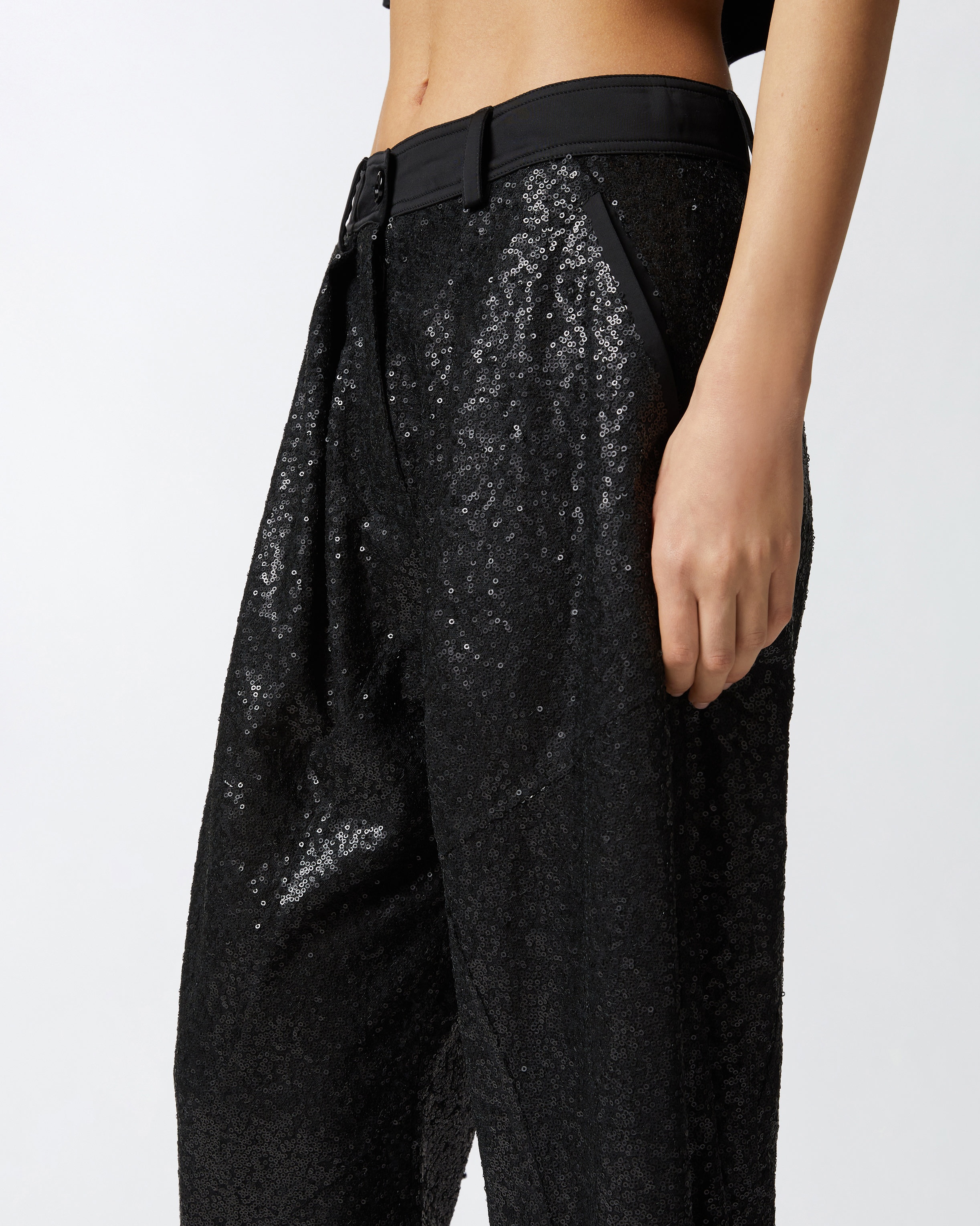 SMALL SEQUIN P-PANTS TROUSERS - 5