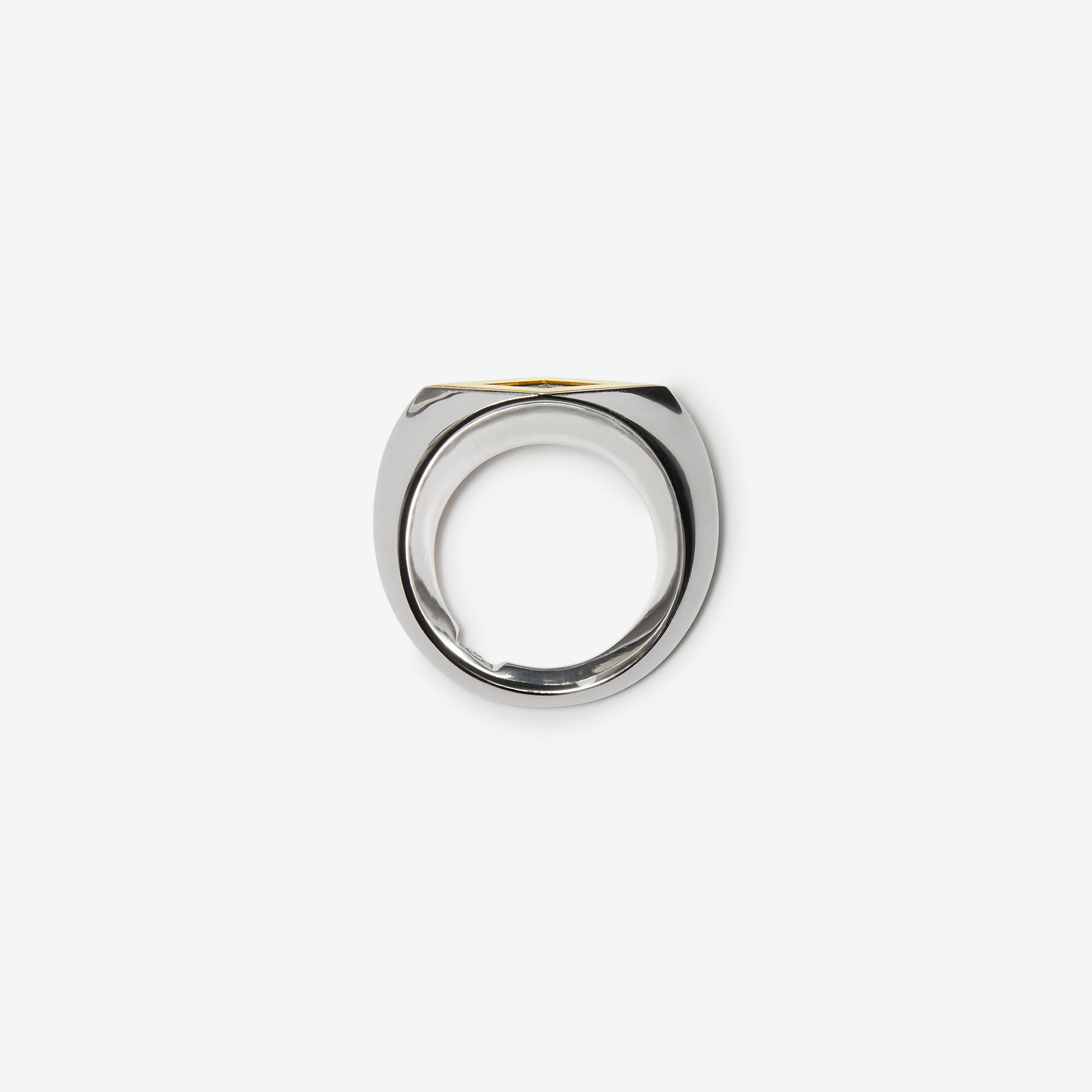 Silver and Gold-plated Hollow Ring - 2