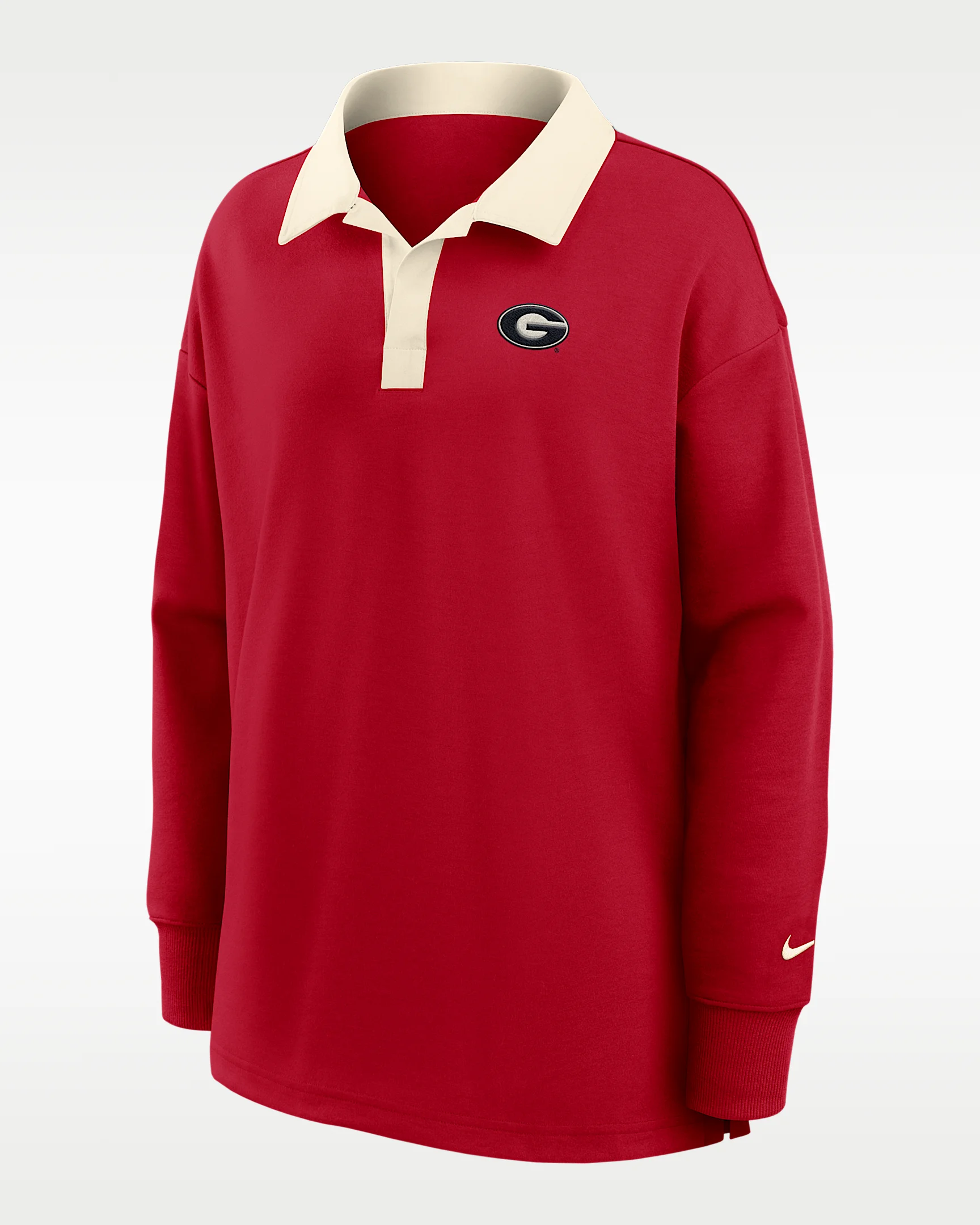 Georgia Academic Women's Nike Dri-FIT Oversized Long-Sleeve Polo - 1