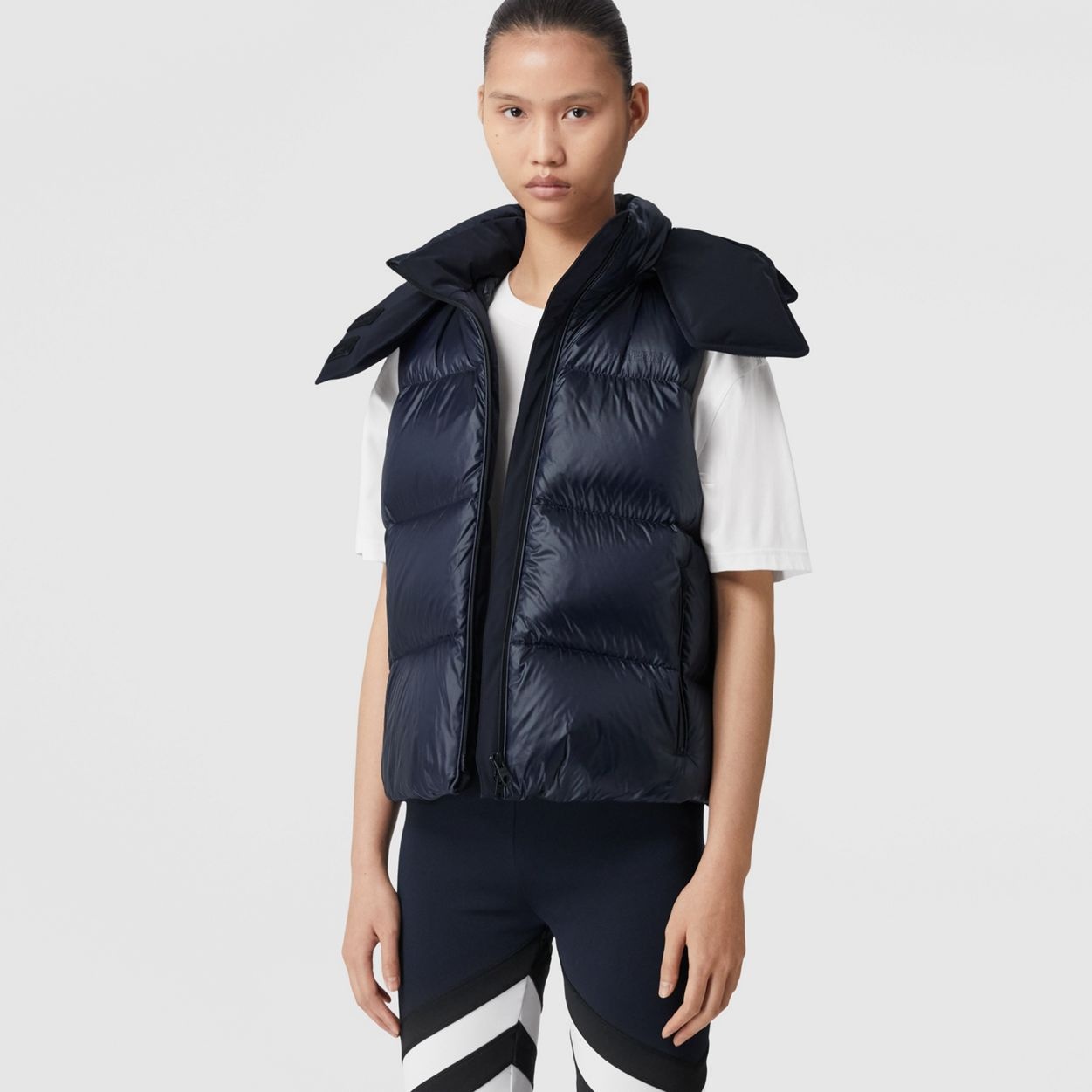Detachable Hood Nylon Puffer Gilet - 6