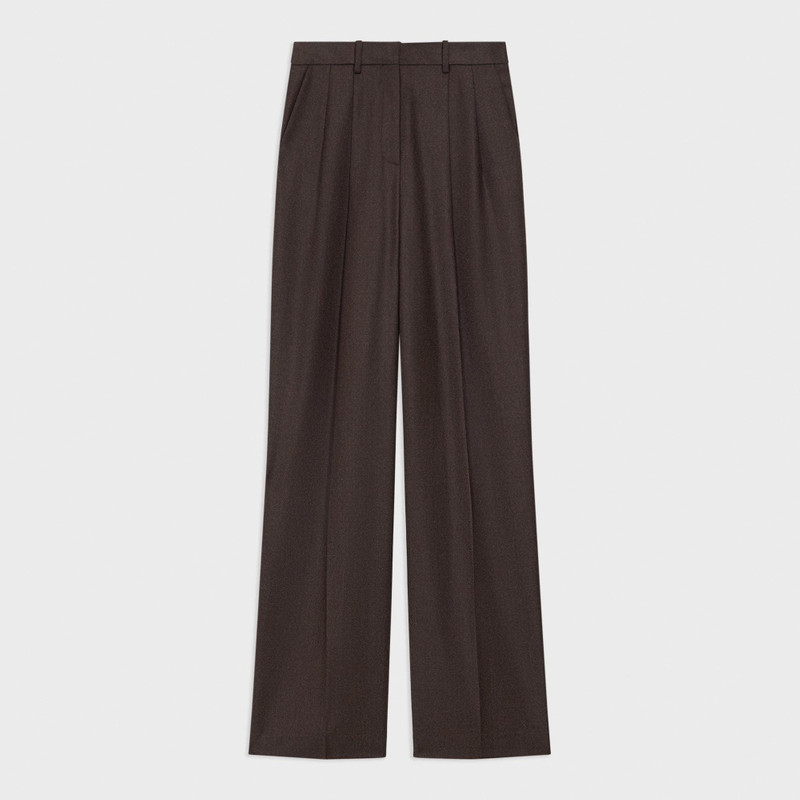 Double Pleat Pant in Sleek Flannel 1