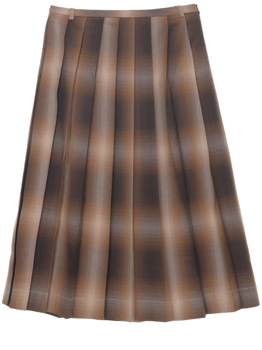 checked pleated skirt - 1