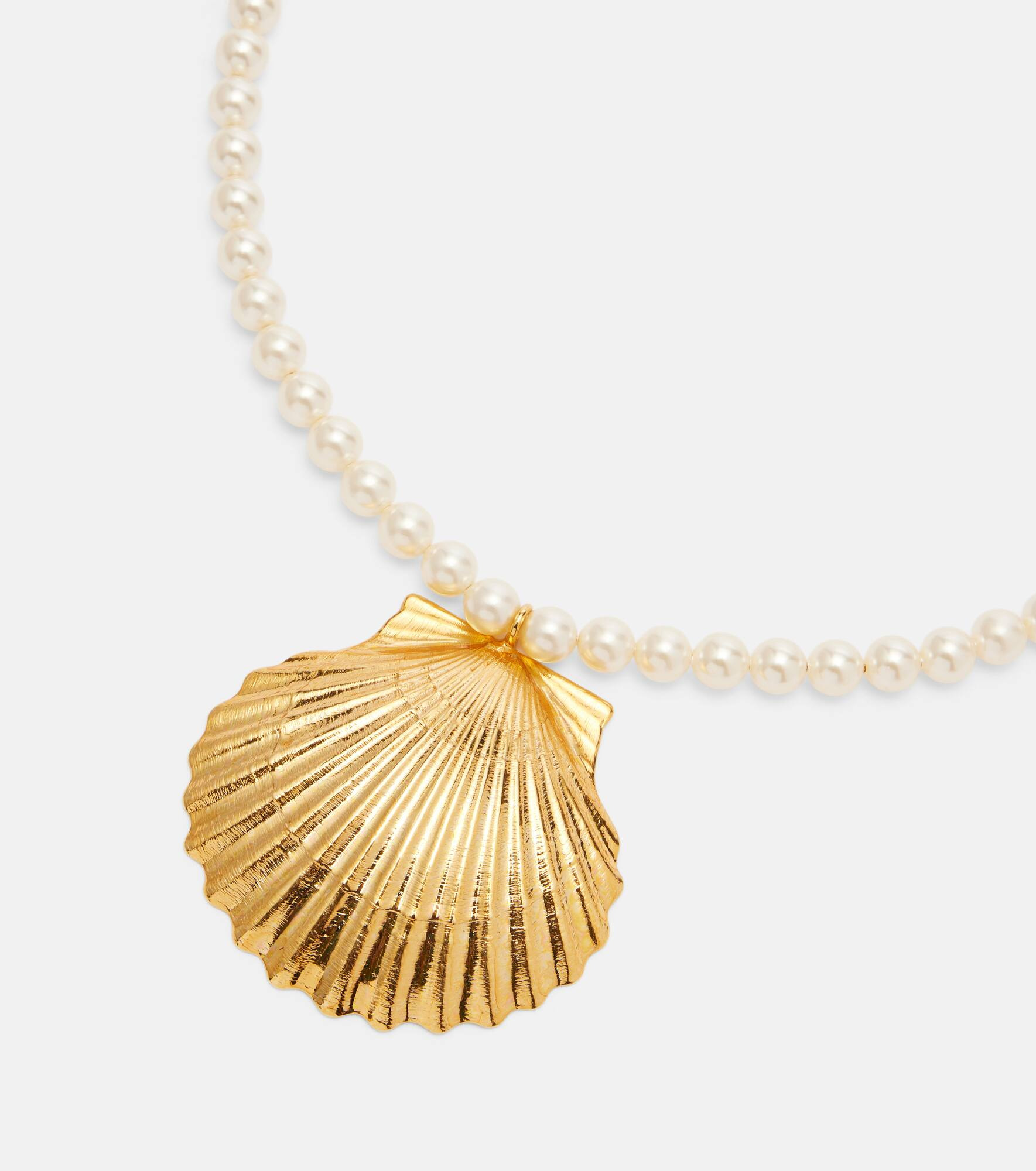 Siren faux pearl gold-plated necklace - 4