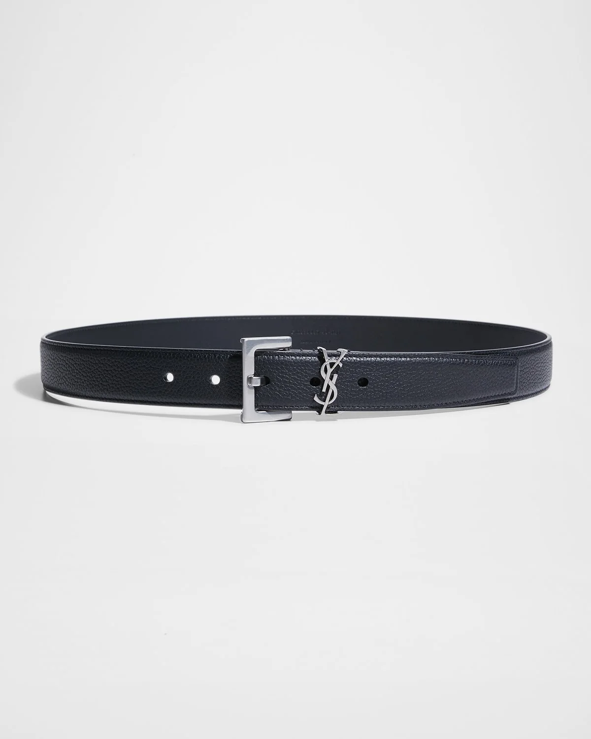 YSL Grained Leather Belt - 1