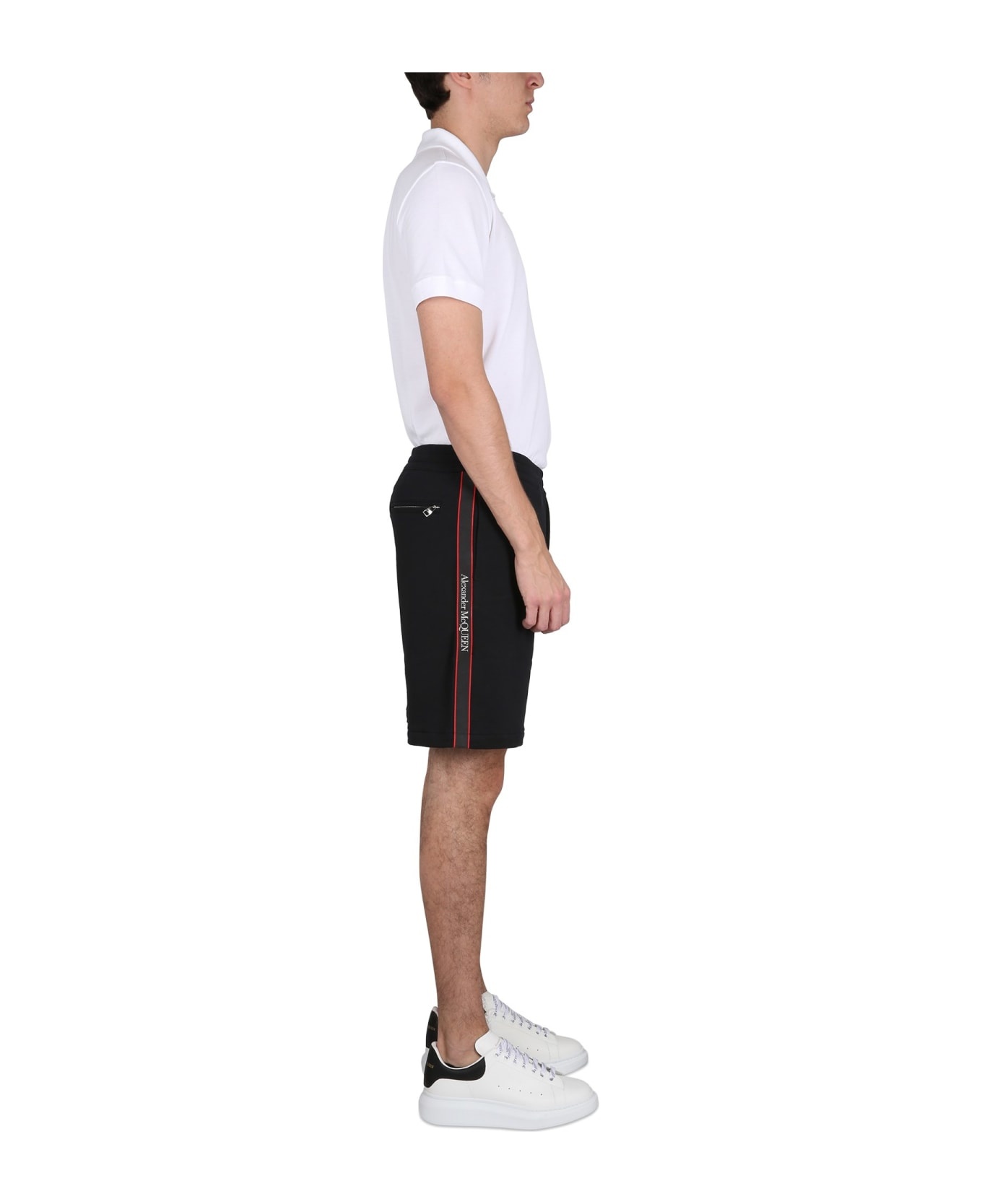 Bermuda Shorts With Selvedge Logo Band - 2