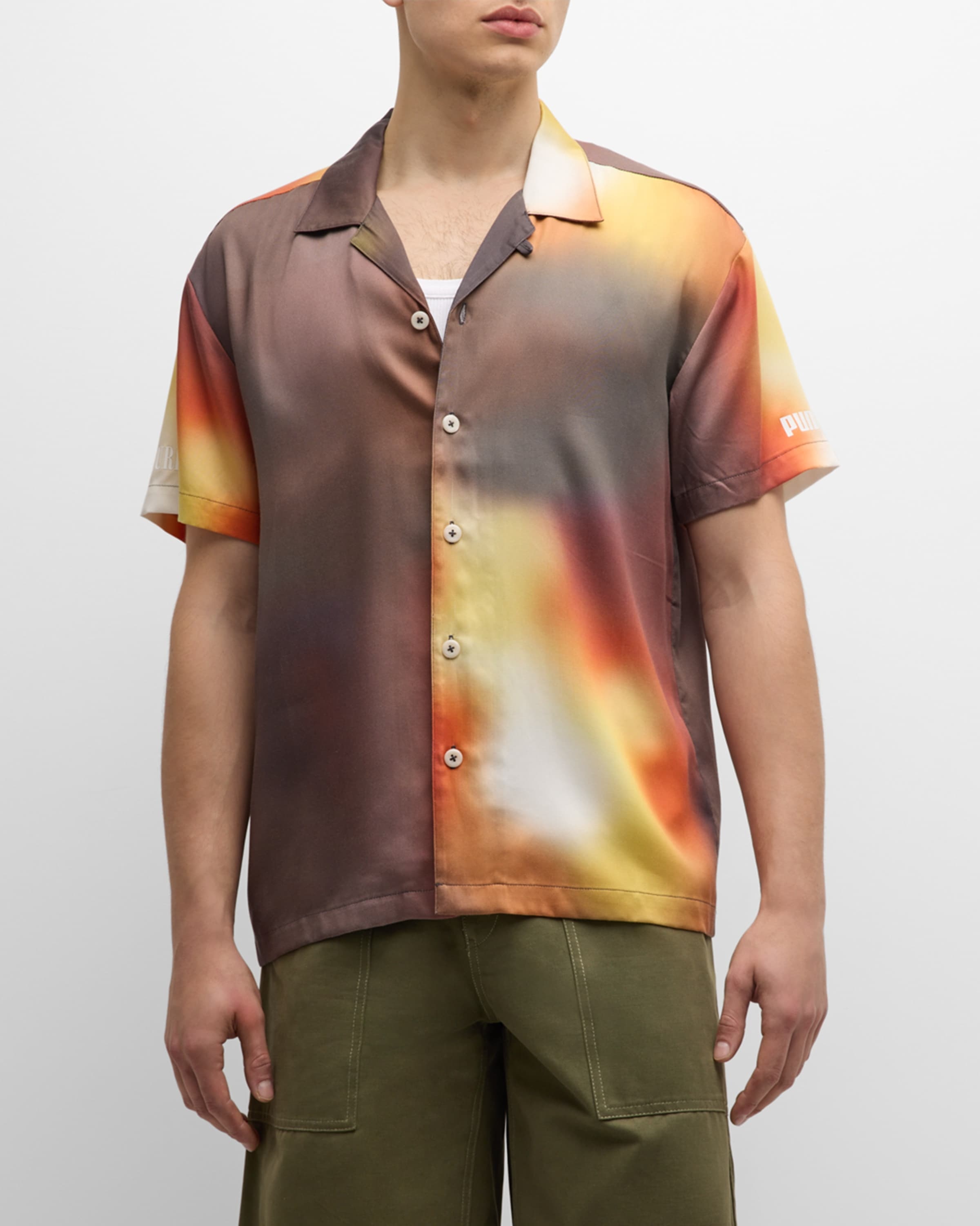 x Pleasures Men's Multicolor Camp Shirt - 2