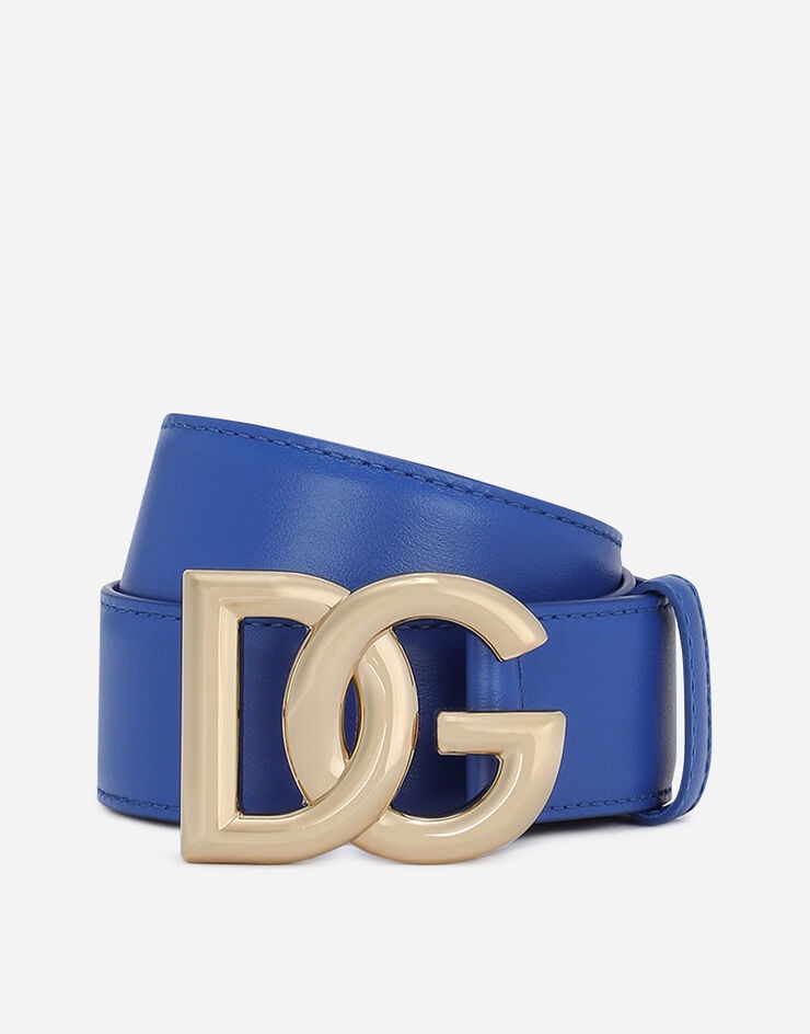 Calfskin belt with DG logo - 1