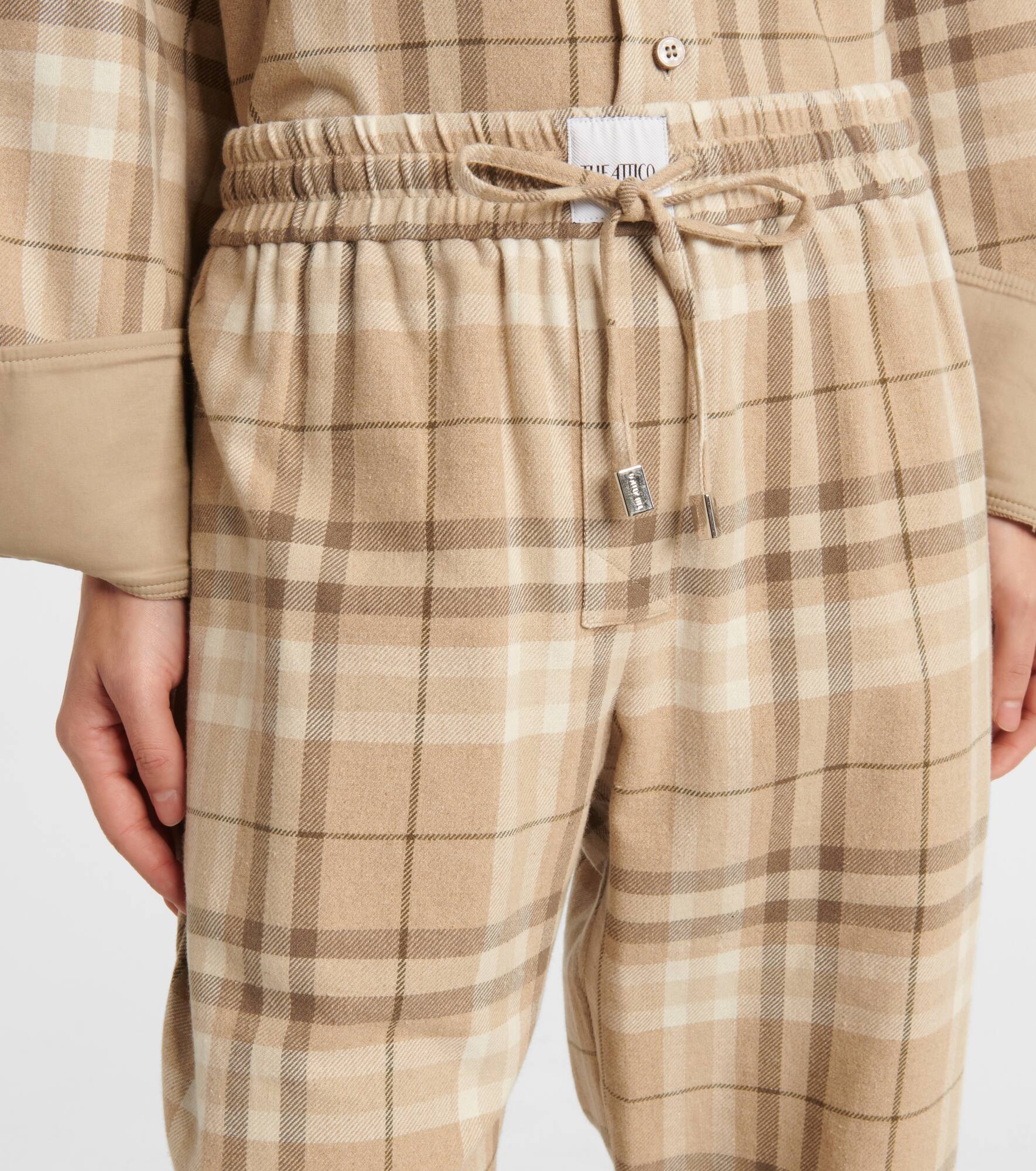 Cotton-blend sweatpants - 4
