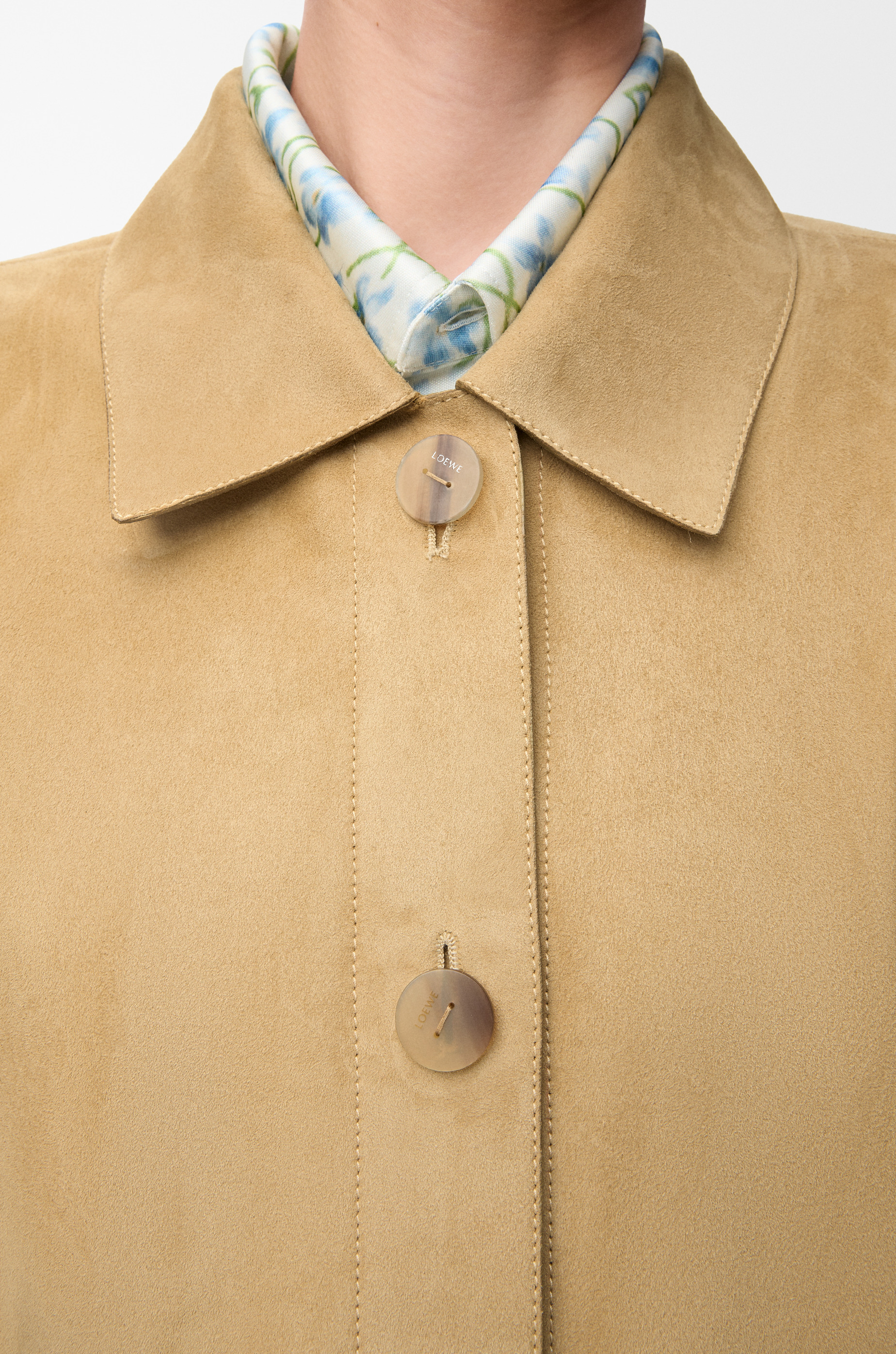 Turn-up jacket in suede lambskin - 6
