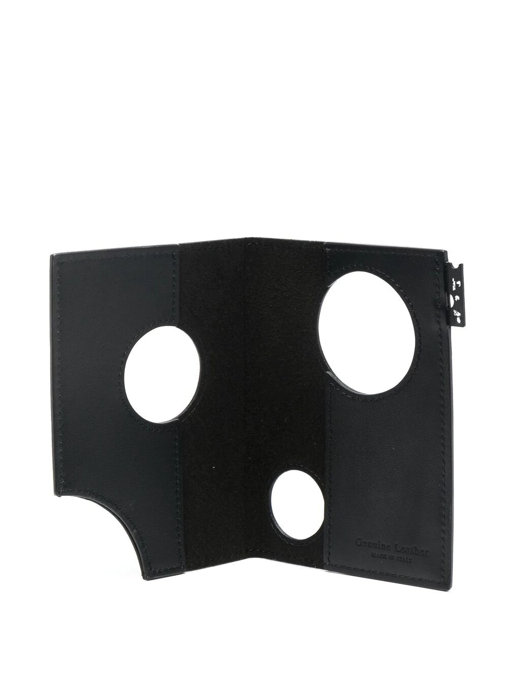 cut-out leather cardholder - 3