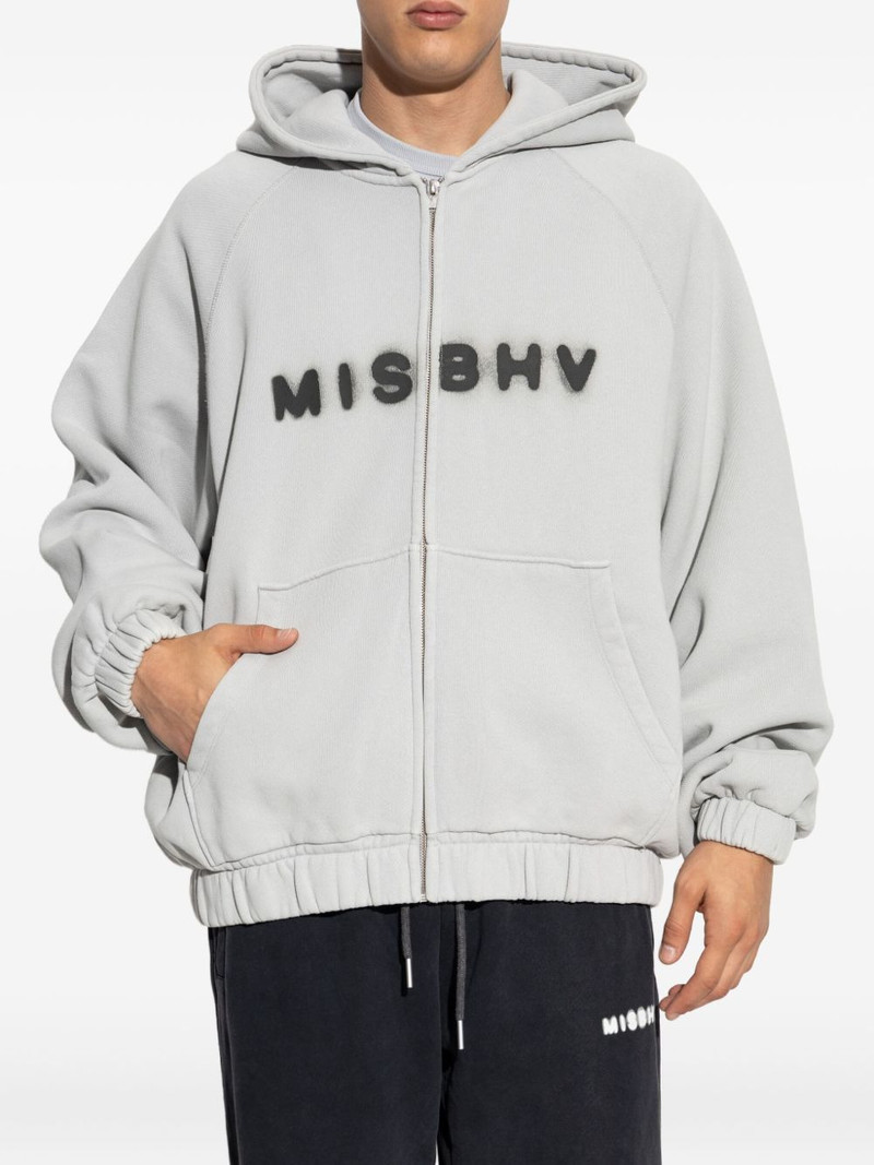 logo-print zip-up hoodie 3