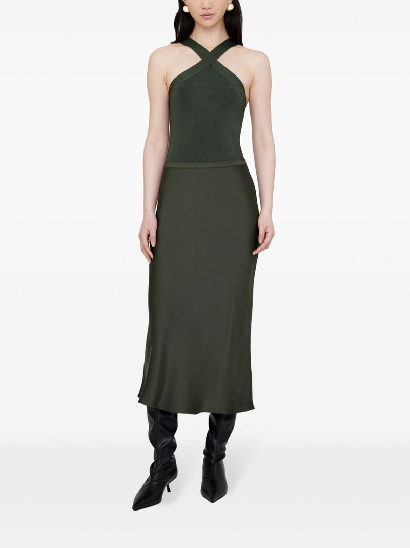 ANINE BING Bar silk midi skirt outlook