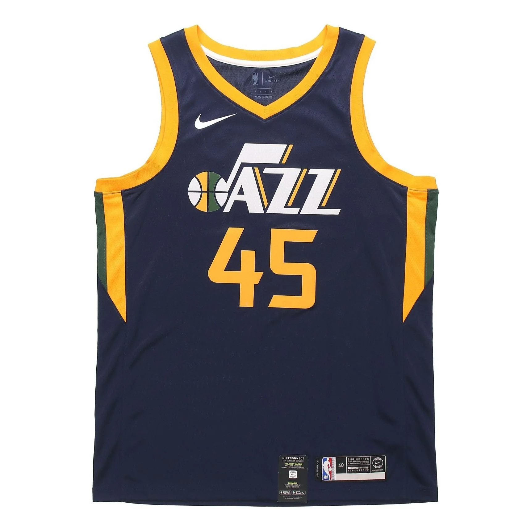 Nike NBA Mitchell Utah Jazz Team limited SW Jersey Navy Blue 864513-425 - 1