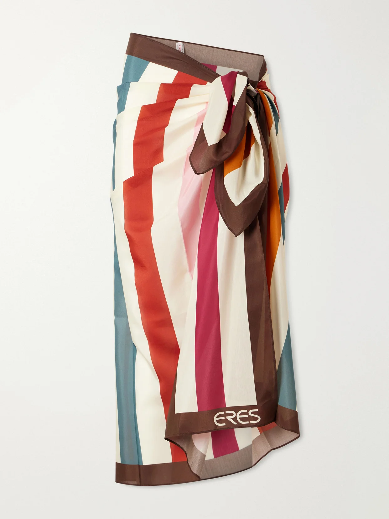 Modernity Striped Cotton And Silk-blend Sarong - 1