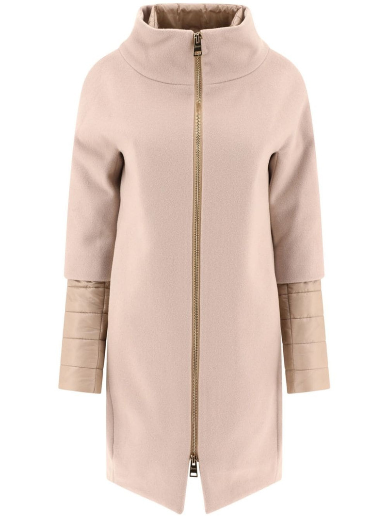 zip-up virgin wool coat 1